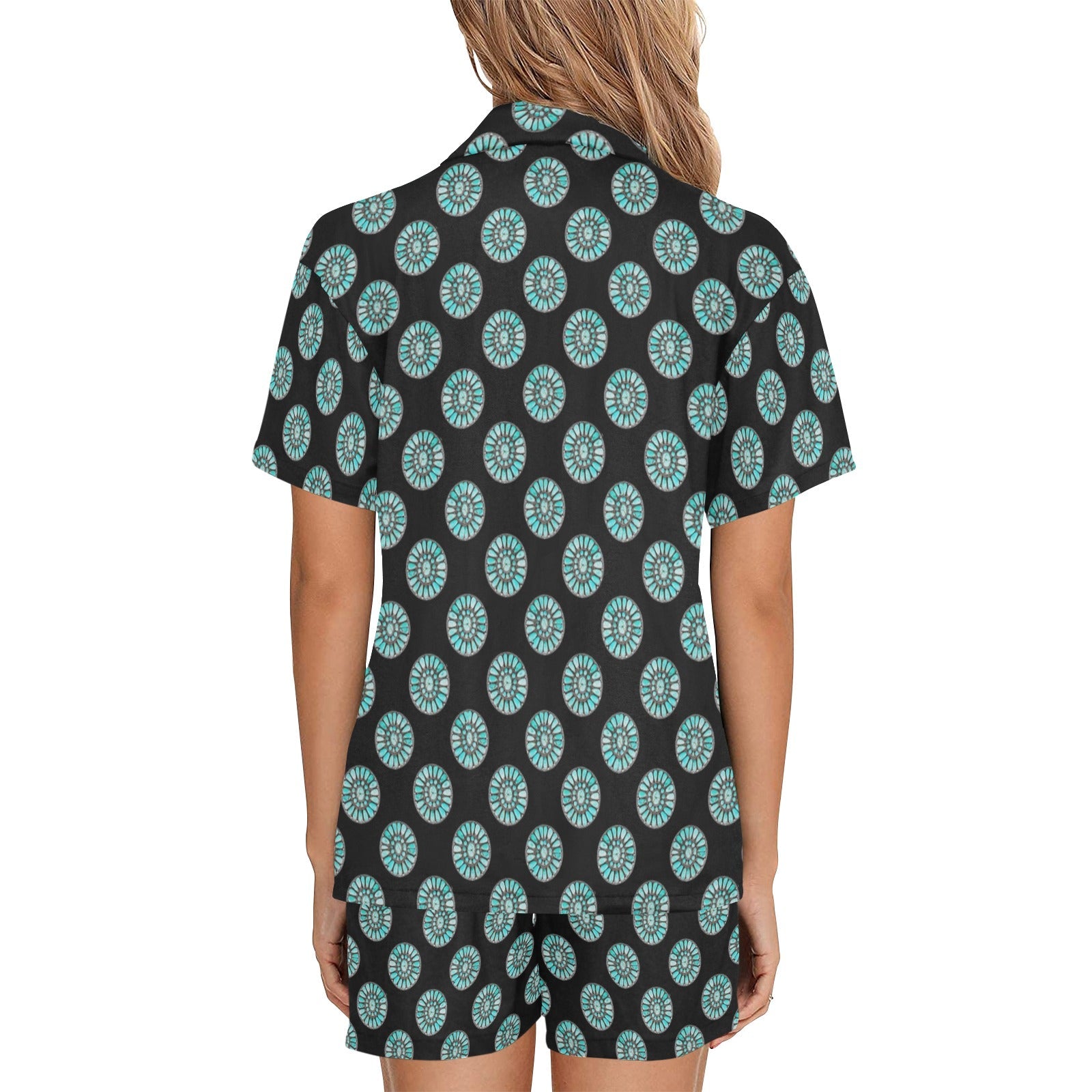 Baha Ranch Turquoise Concho Women's Western Pajama Set by Baha Ranch Western Wear - product image 4