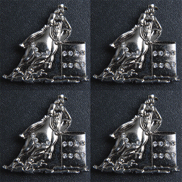 Hilason Barrel Racer Nickel Plated Screw-Back Concho