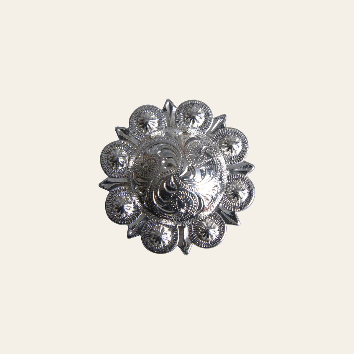 HILASON Western Nickle Plated Berry Conchos | Concho Belt Slotted Leather Screw Back