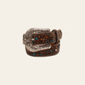20" Ariat Girls Rhinestone Sparkly Floral Leather Belt