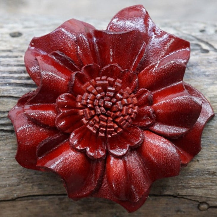 Hand Painted Leather Flowers - Carnations — view 2