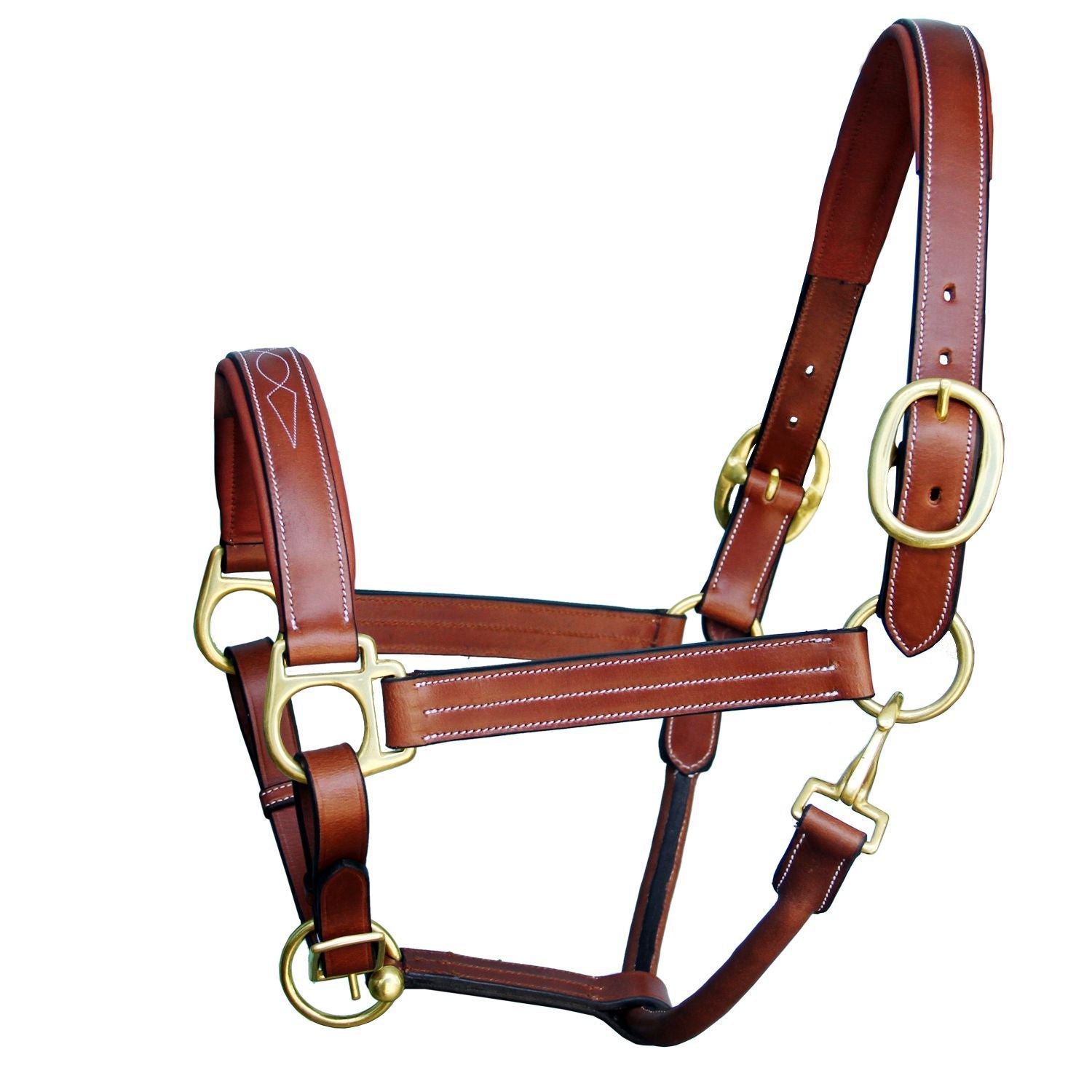 ExionPro Triple Stitched Halter - Brass Hardware by Bridles & Reins - alternate view 3