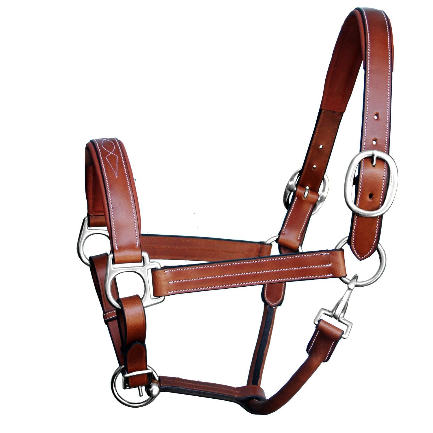 ExionPro Triple Stitched Halter - Brass Nickel Hardware by Bridles & Reins - alternate view 3