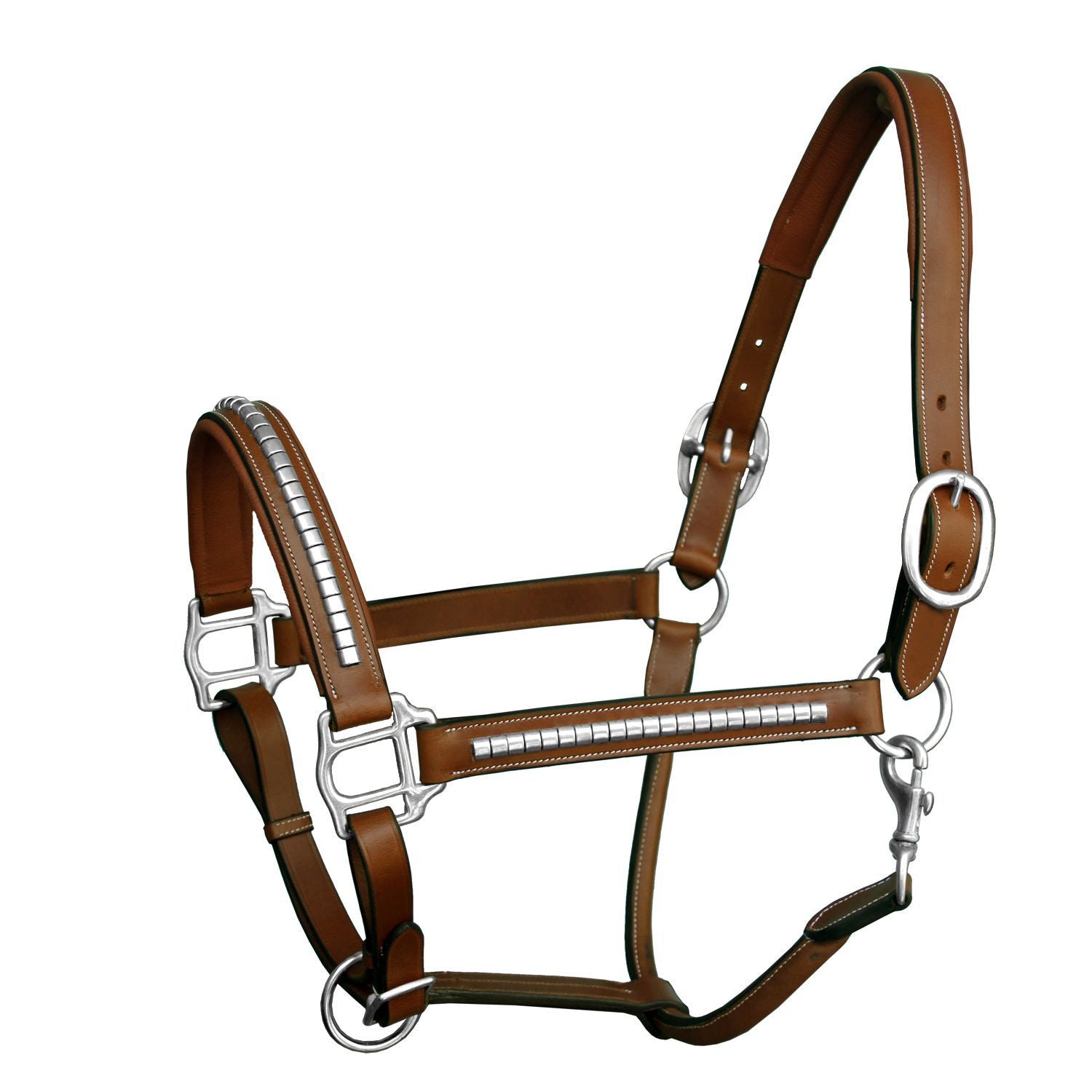 ExionPro Clincher Halter - Brass Nickel Hardware by Bridles & Reins - alternate view 4