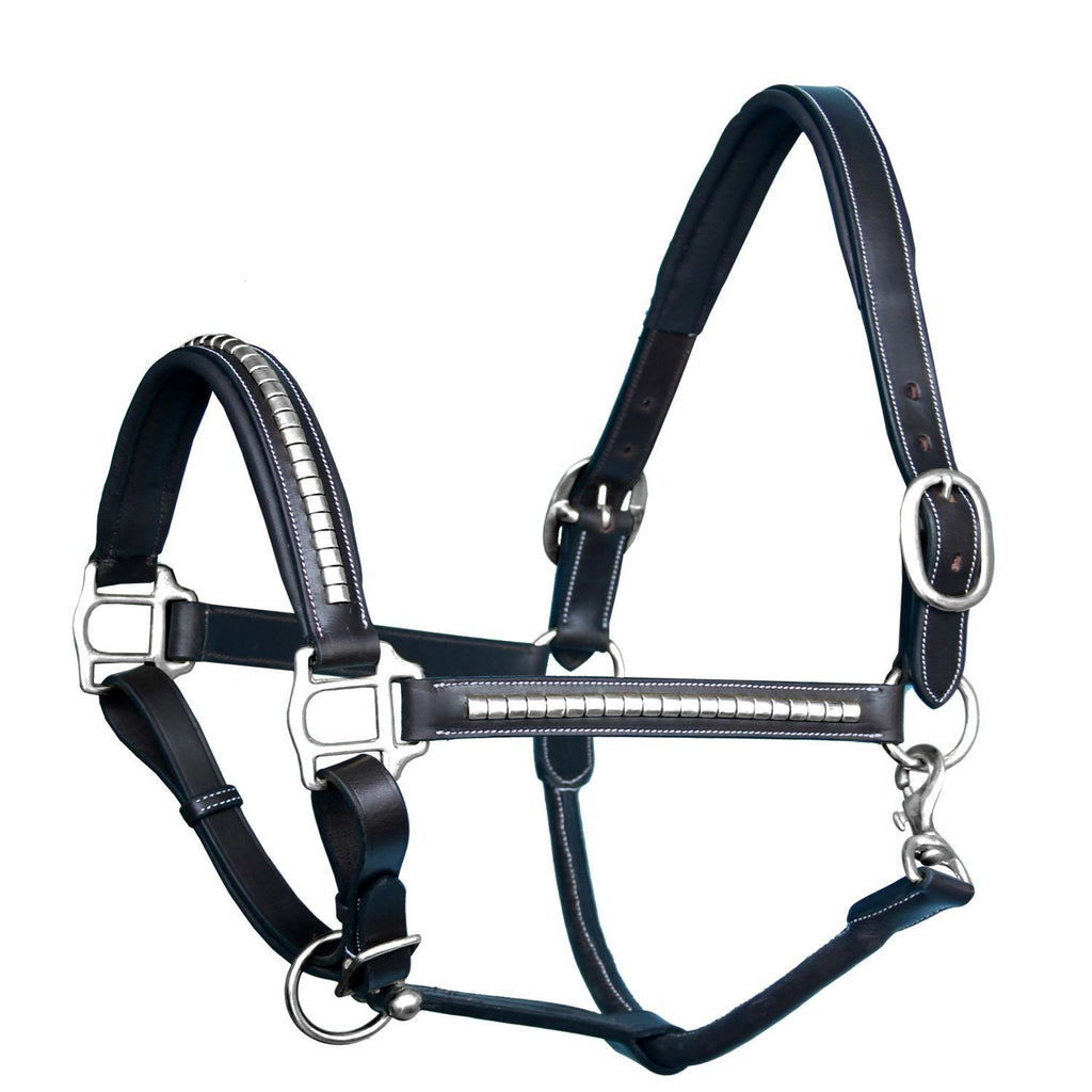 ExionPro Clincher Halter - Brass Nickel Hardware by Bridles & Reins - alternate view 2