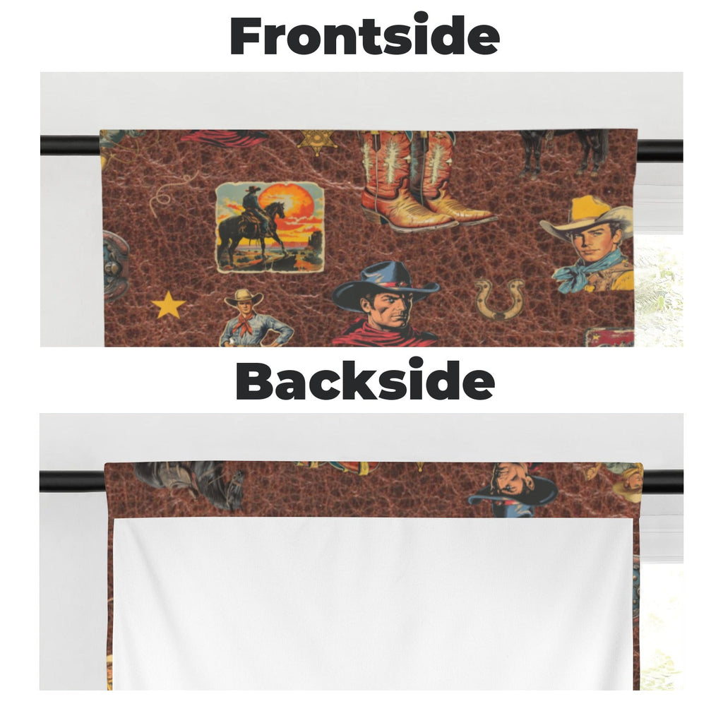 Baha Ranch Vintage Cowboy Collage Western Curtains 28" x 40" Made in America by Baha Ranch Western Wear - product image 4