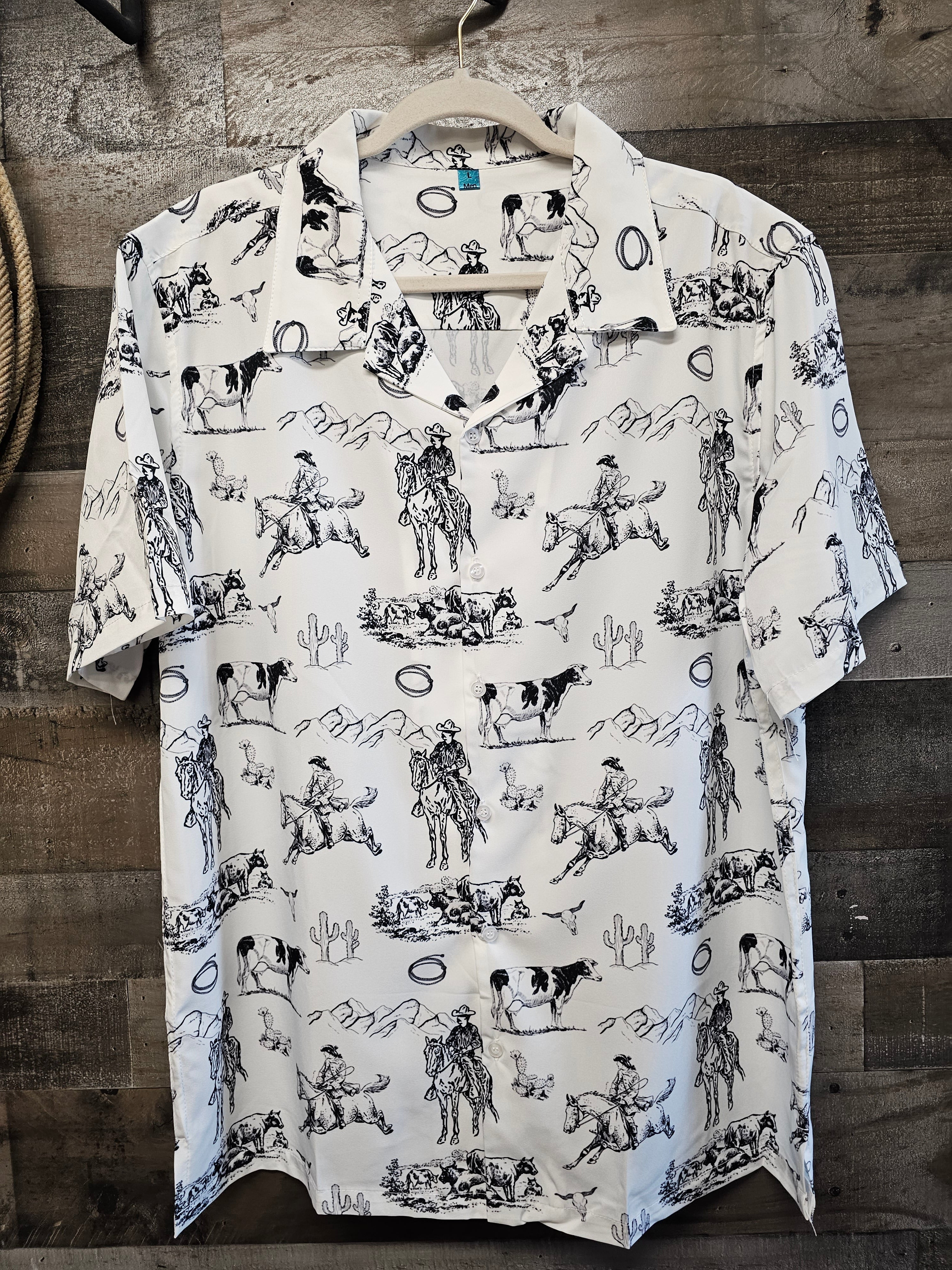 Ranch Life Men's Western Camp Shirt by Baha Ranch Western Wear