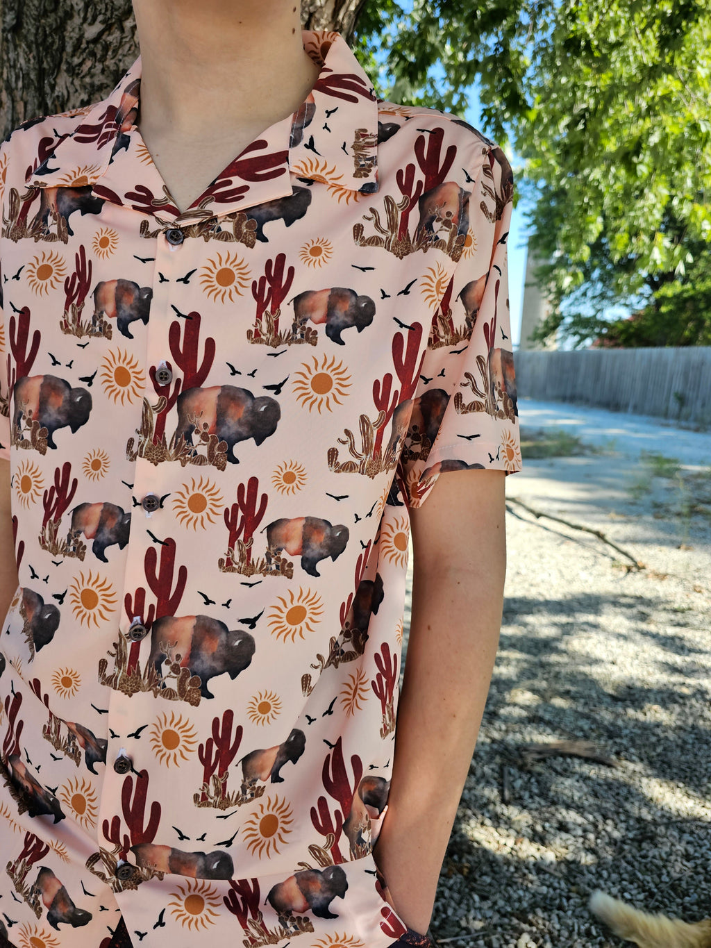Desert Bison Men's Western Camp Shirt by Baha Ranch Western Wear - product image 4