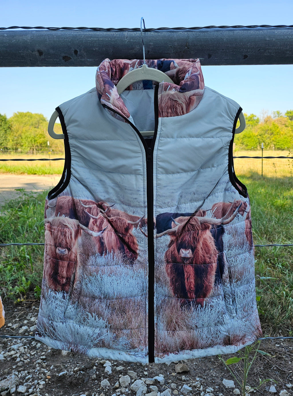 Baha Ranch Highland Herd Women's Puffy Vest by Baha Ranch Western Wear