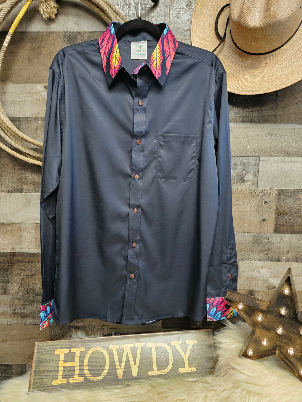 Baha Ranch Indian Skull Unisex Western Button Up Shirt by Baha Ranch Western Wear - product image 2