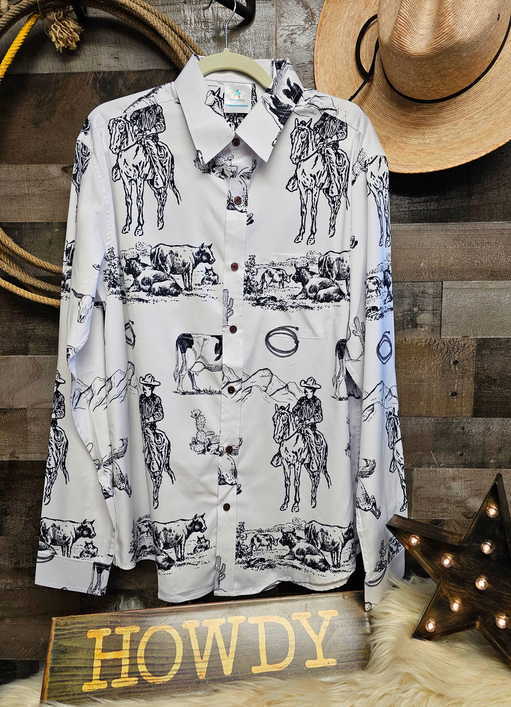 Baha Ranch Ranch Life Unisex Western Button Up Shirt by Baha Ranch Western Wear