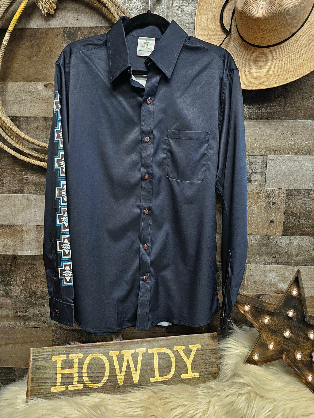 Baha Ranch Southwestern Cross Unisex Western Button Up by Baha Ranch Western Wear - product image 2