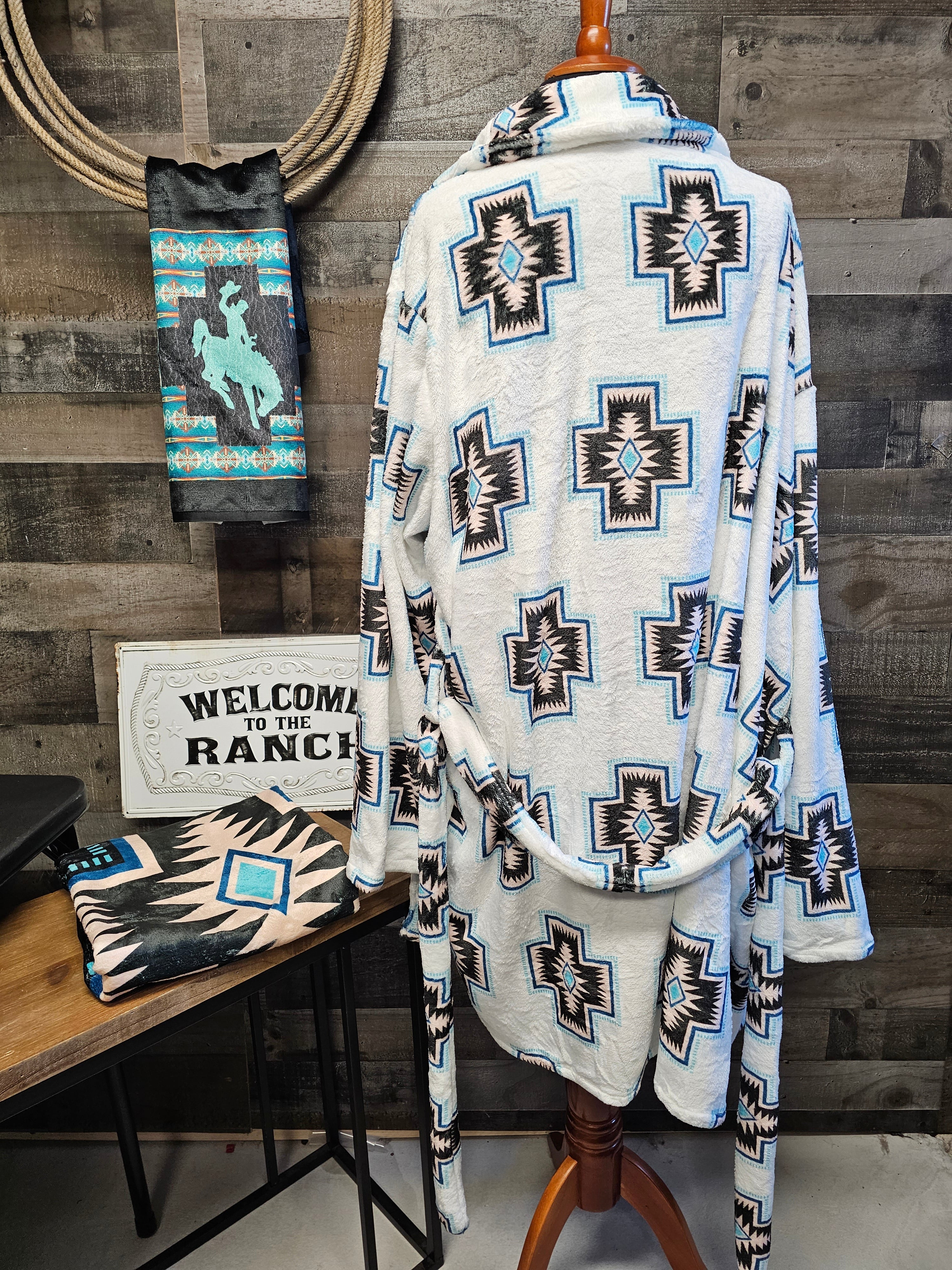 Baha Ranch Southwestern Cross Women's Western Bath Robe by Baha Ranch Western Wear - product image 2