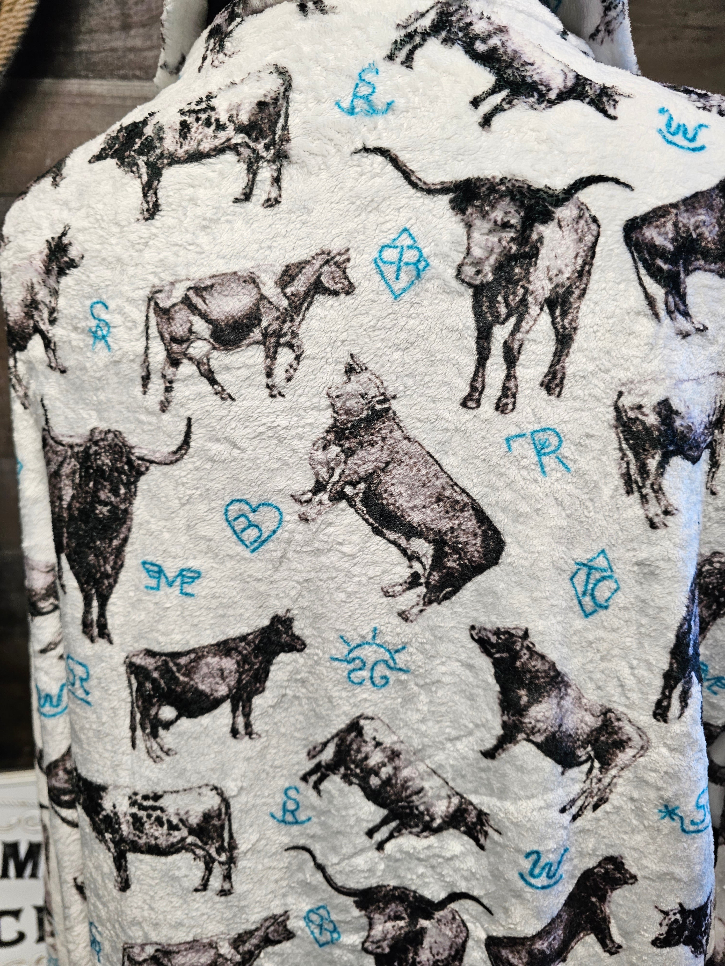 Baha Ranch Cattle and Brands Women's Western Bath Robe by Baha Ranch Western Wear - product image 5