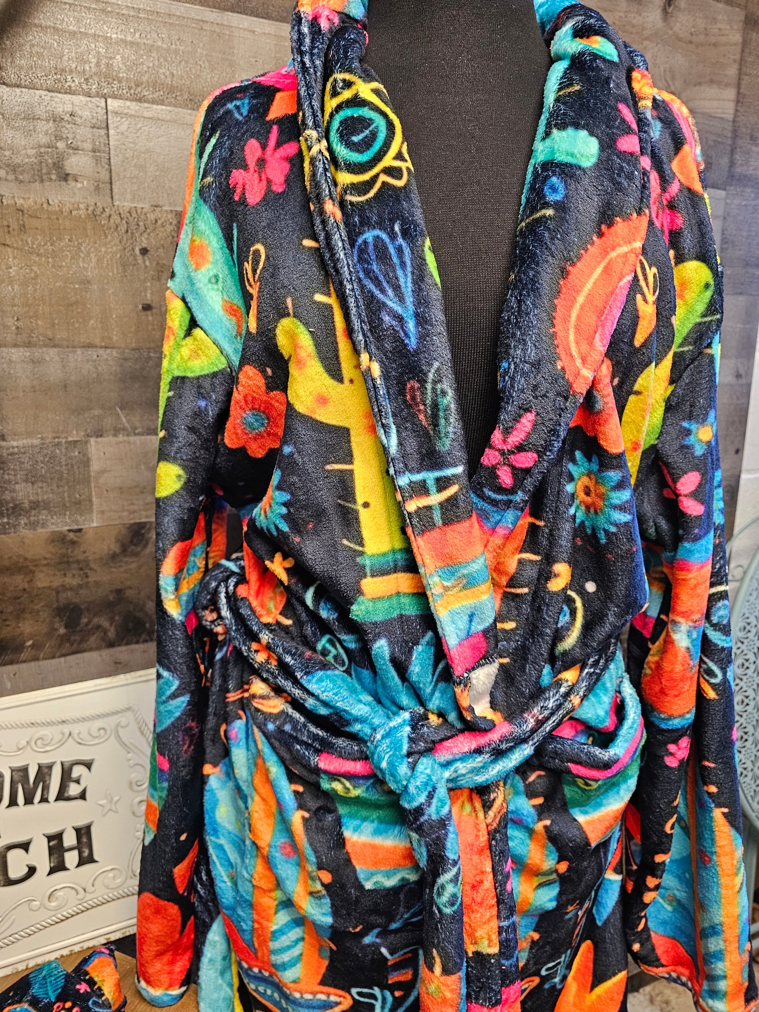 Baha Ranch Crazy Cactus Lady Western Bath Robe by Baha Ranch Western Wear - product image 2