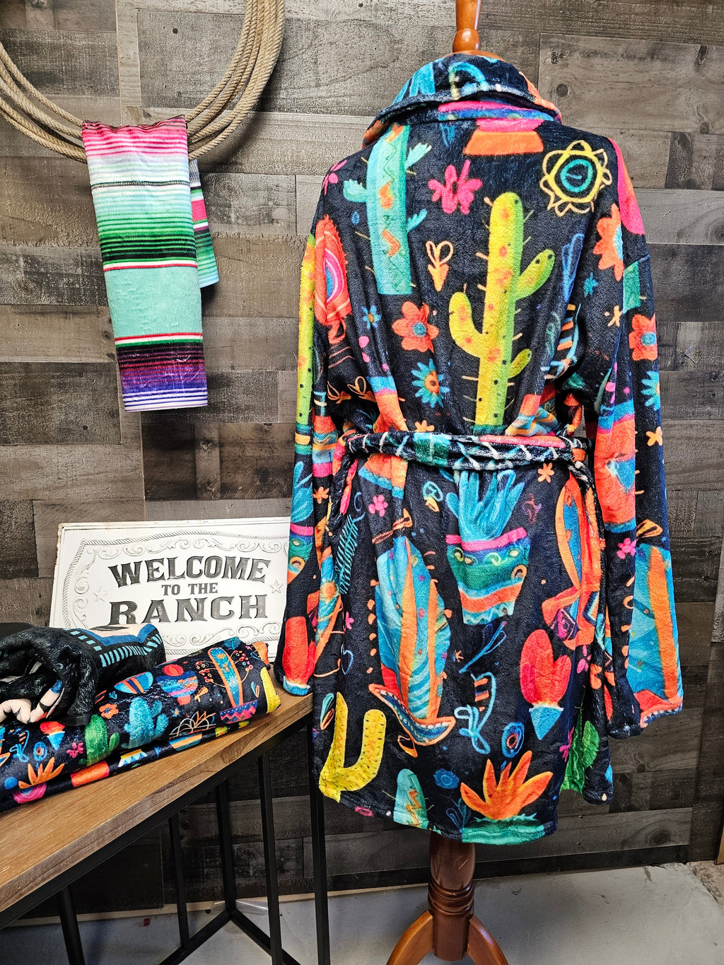 Baha Ranch Crazy Cactus Lady Western Bath Robe by Baha Ranch Western Wear - product image 3