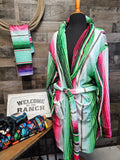 Baha Ranch Turquoise Serape Women's Western Bath Robe by Baha Ranch Western Wear