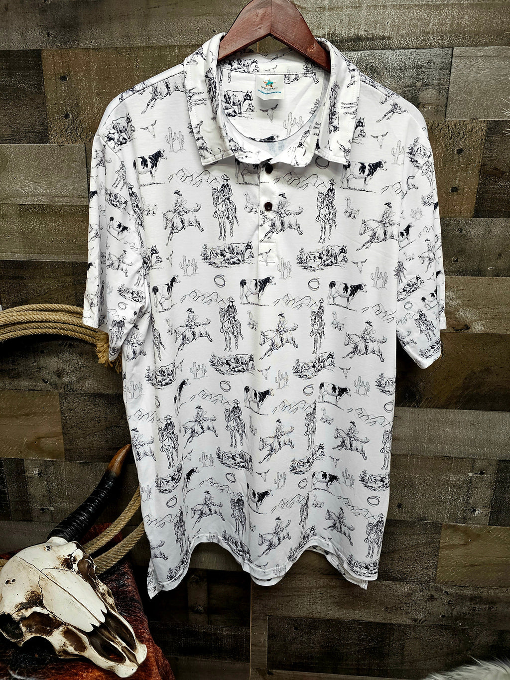 Baha Ranch Ranch Life Men's Western Polo Shirt by Baha Ranch Western Wear