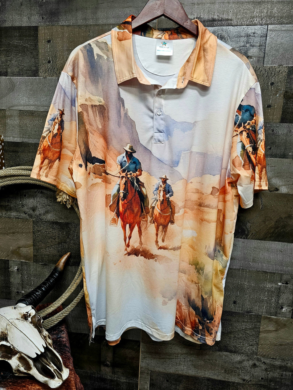 Baha Ranch Cowboy Legacy Men's Western Polo Shirt by Baha Ranch Western Wear - product image 2