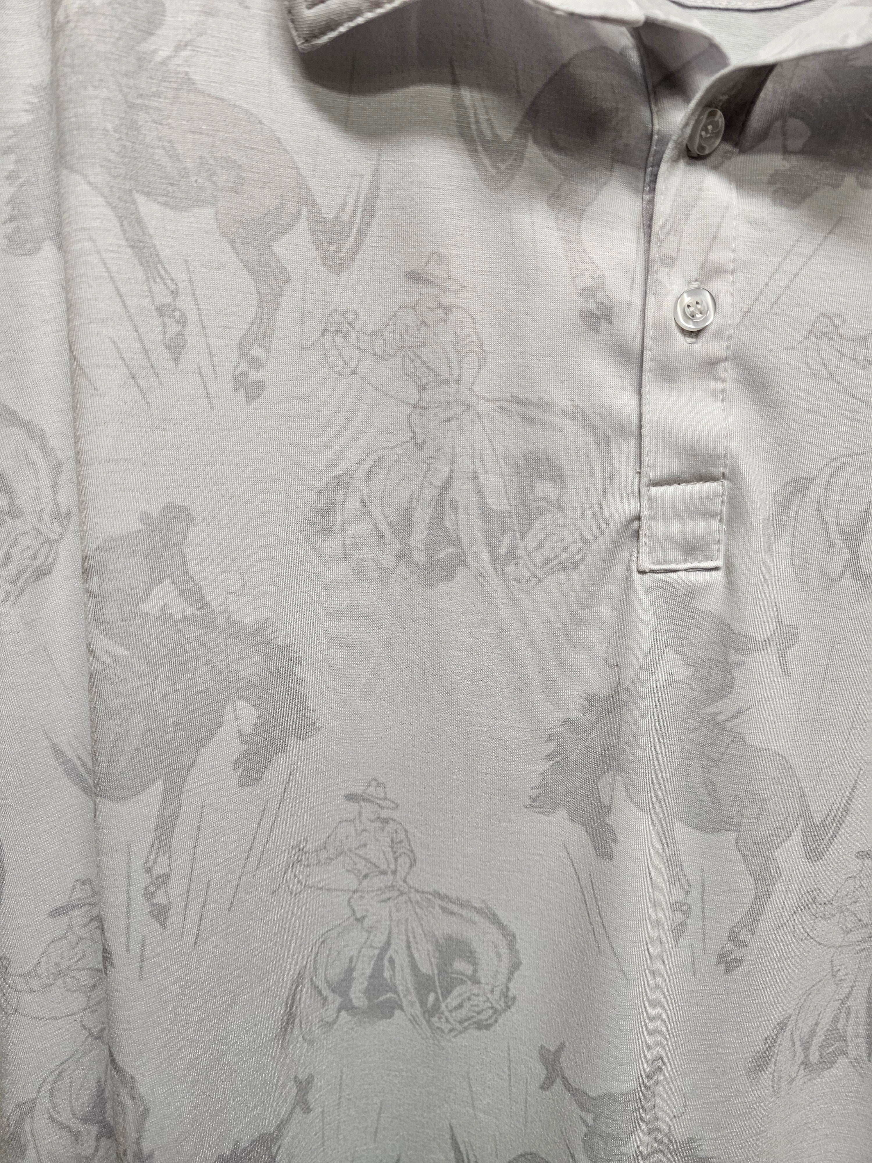 Baha Ranch Shadow Bronc Men's Western Polo Shirt by Baha Ranch Western Wear - product image 6
