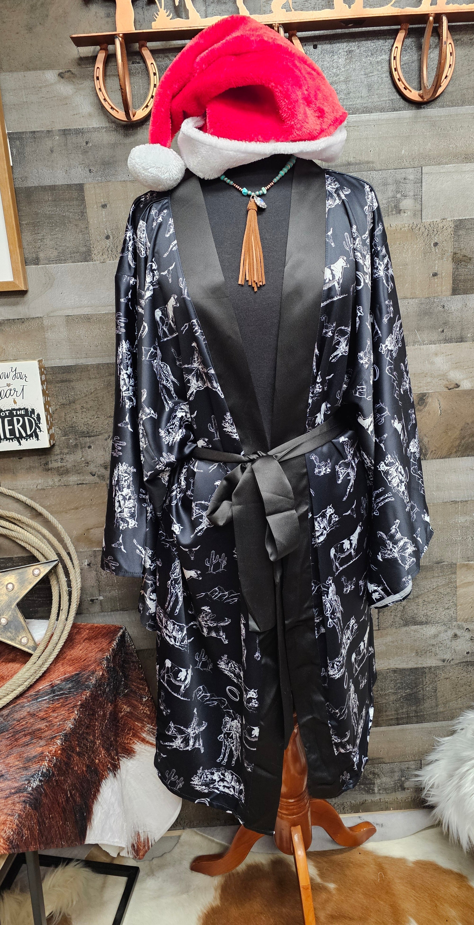 Baha Ranch Ranch Life Women's Lounge Kimono Robe by Baha Ranch Western Wear