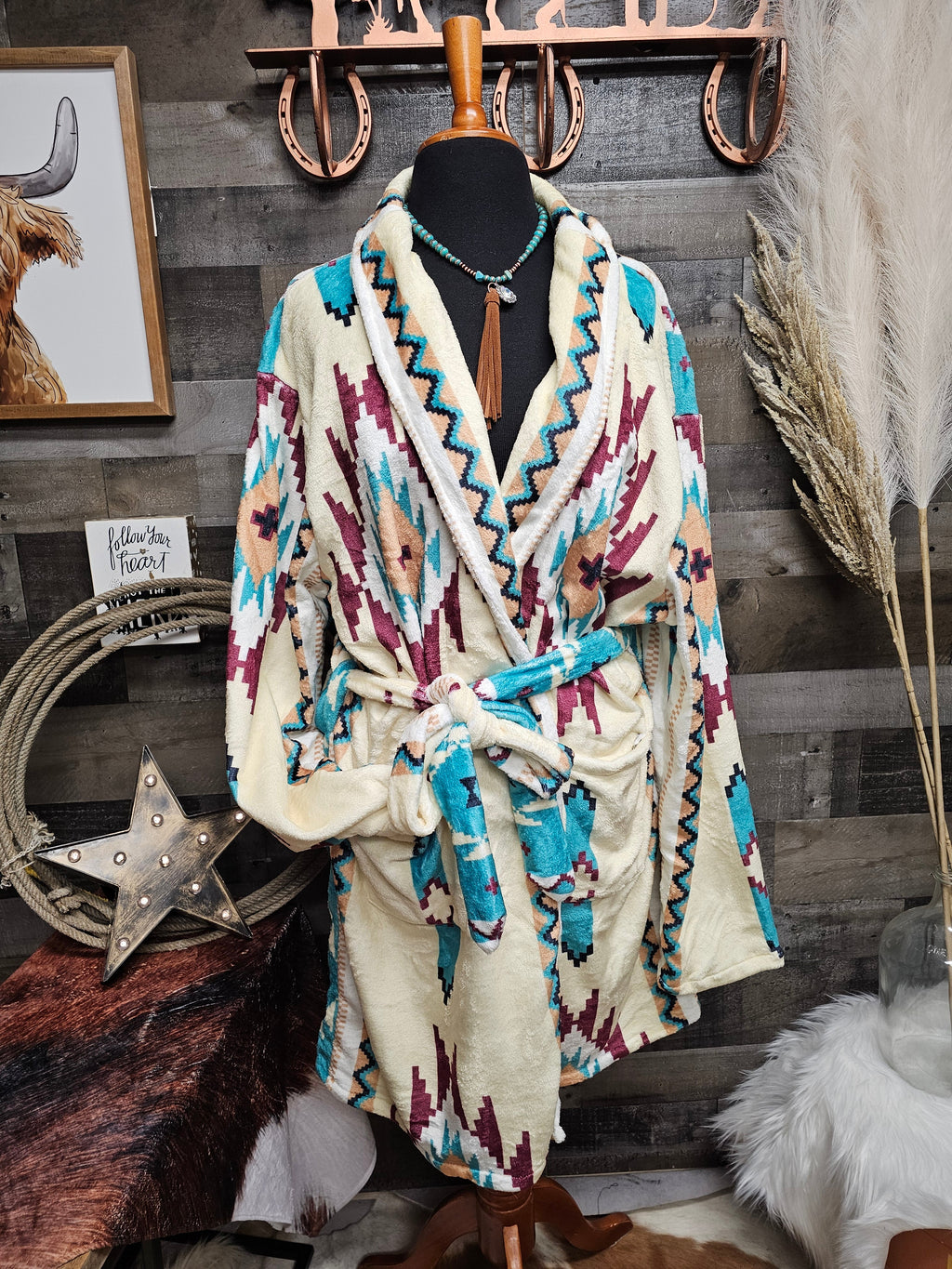 Baha Ranch Taos Aztec Women's Bath Robe by Baha Ranch Western Wear - product image 3