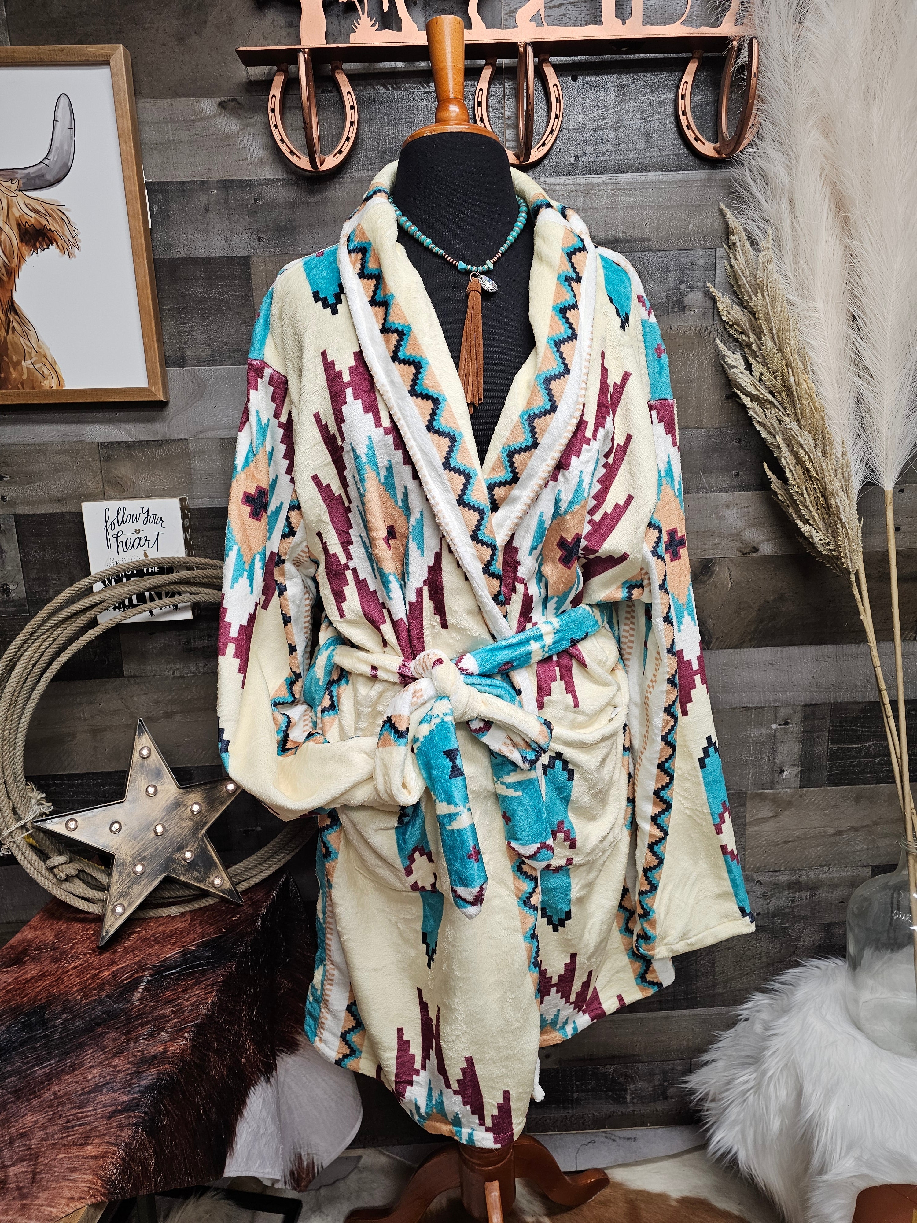Baha Ranch Taos Aztec Women's Bath Robe by Baha Ranch Western Wear - product image 3