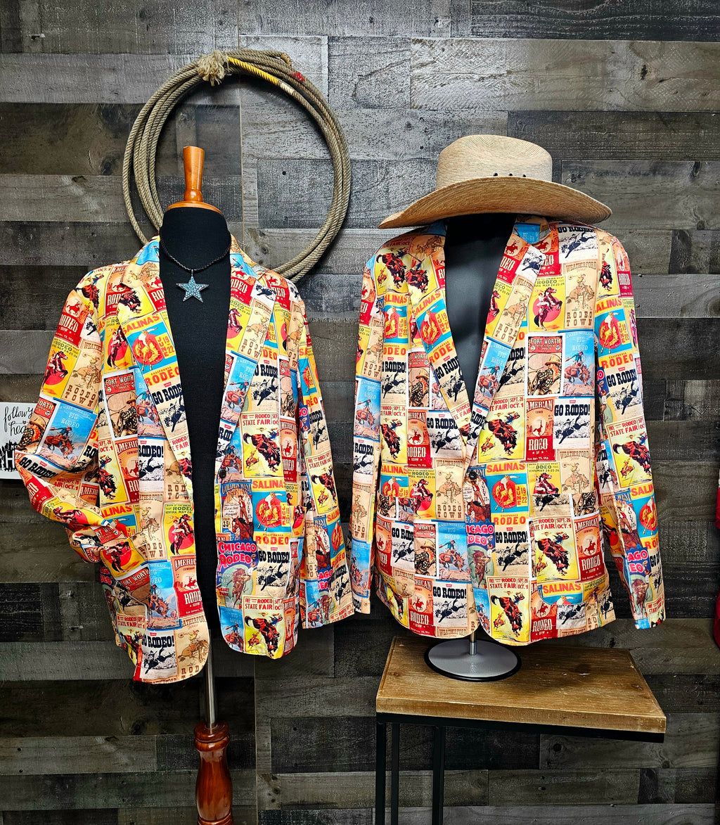 Baha Ranch Women's Vintage Rodeo Poster Blazer by Baha Ranch Western Wear - product image 4