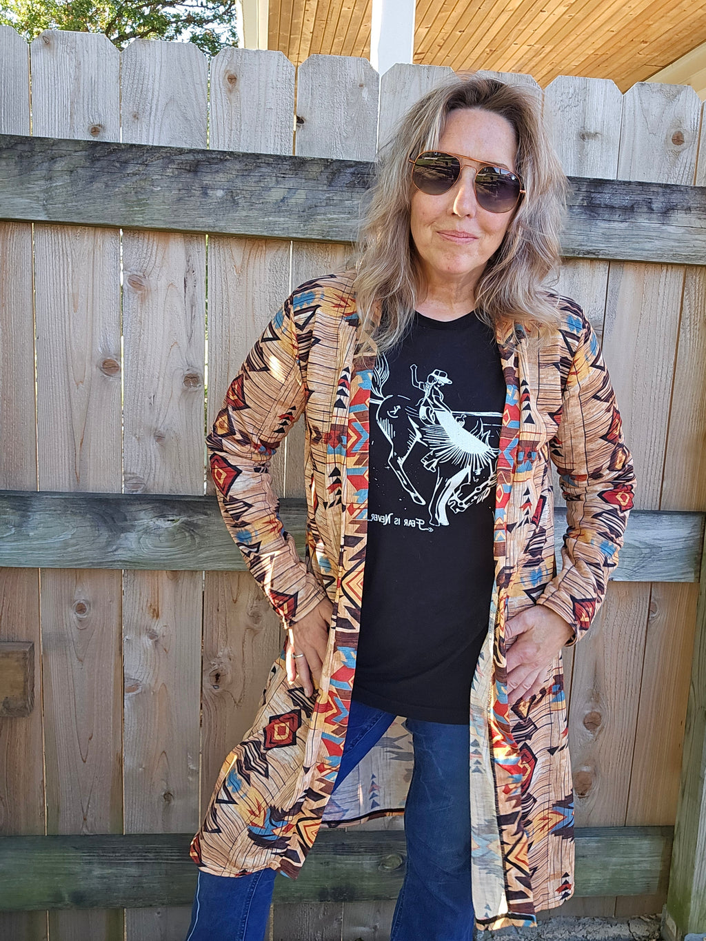 Baha Ranch Sahara Aztec Lightweight Cardigan by Baha Ranch Western Wear - product image 9