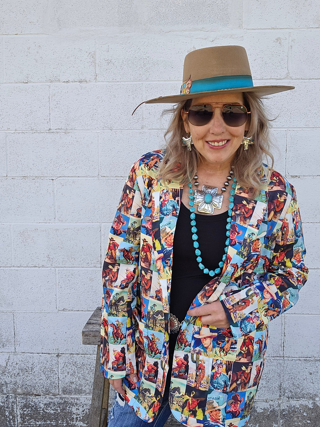 Baha Ranch Cowboy Collage Women's Western Blazer by Baha Ranch Western Wear - product image 5