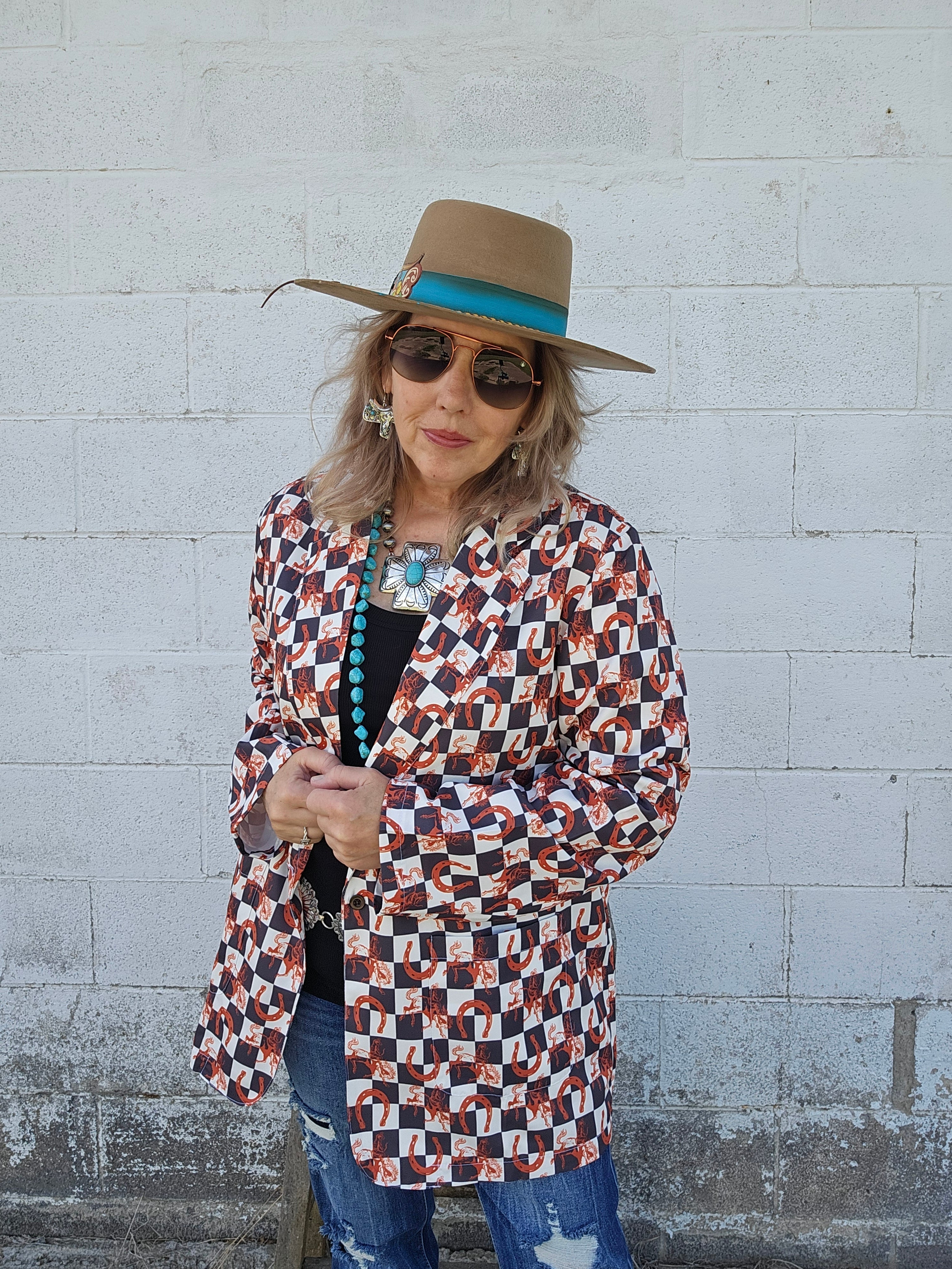 Baha Ranch Checkered Rodeo Women's Western Blazer by Baha Ranch Western Wear - product image 6