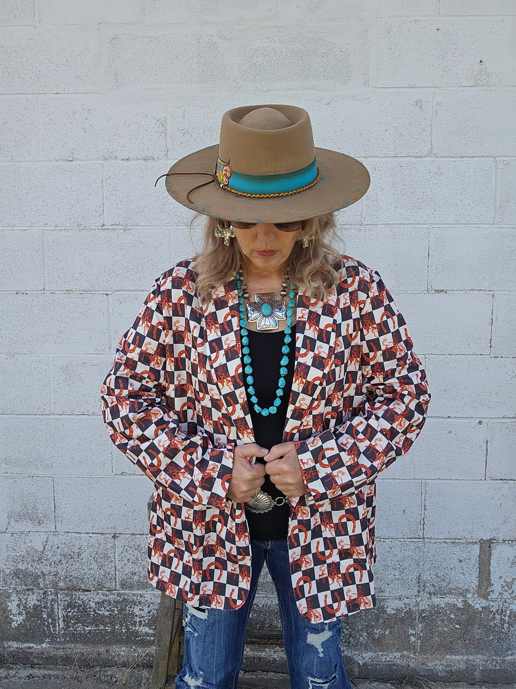 Baha Ranch Checkered Rodeo Women's Western Blazer by Baha Ranch Western Wear - product image 2