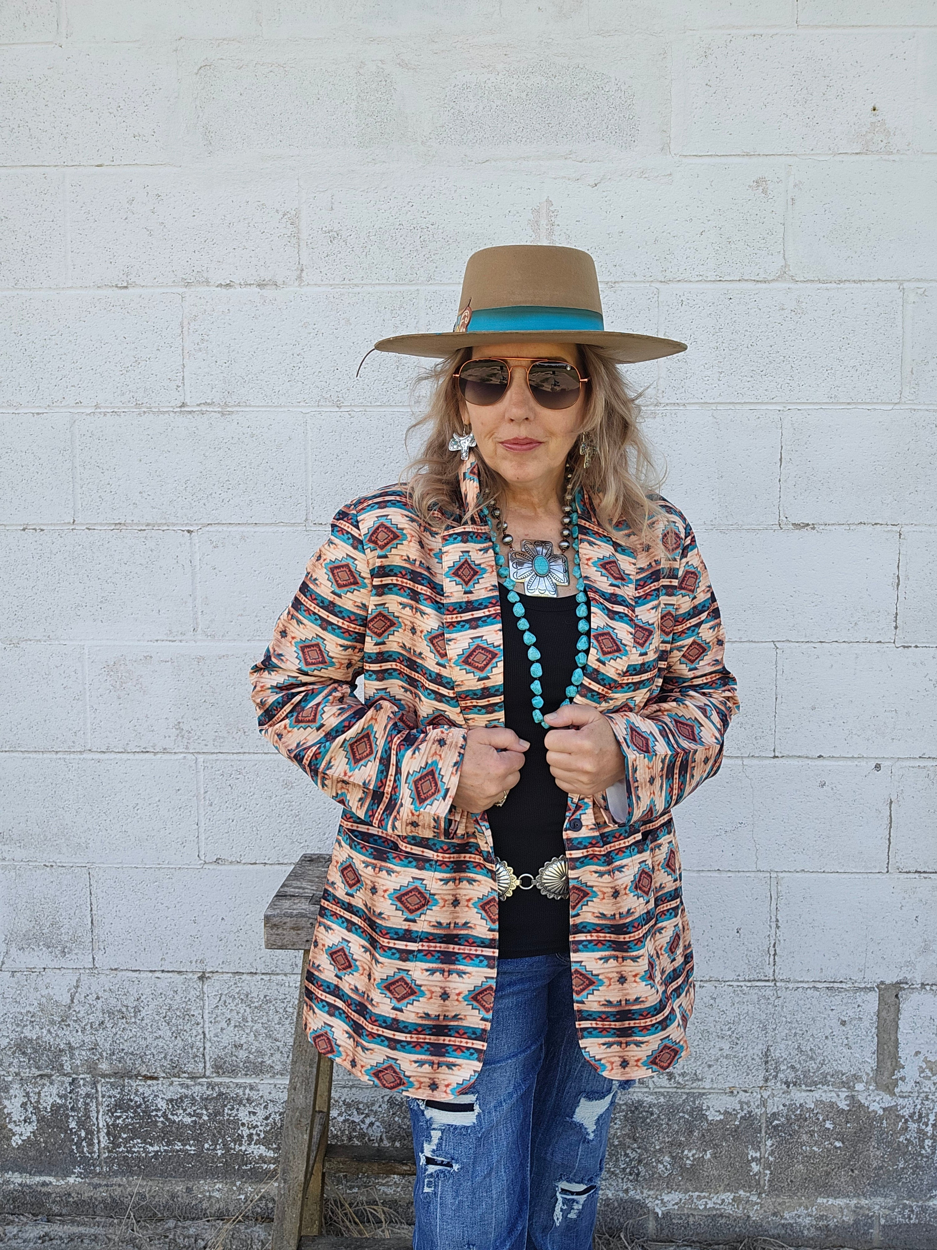 Baha Ranch Arizona Aztec Women's Blazer by Baha Ranch Western Wear - product image 6