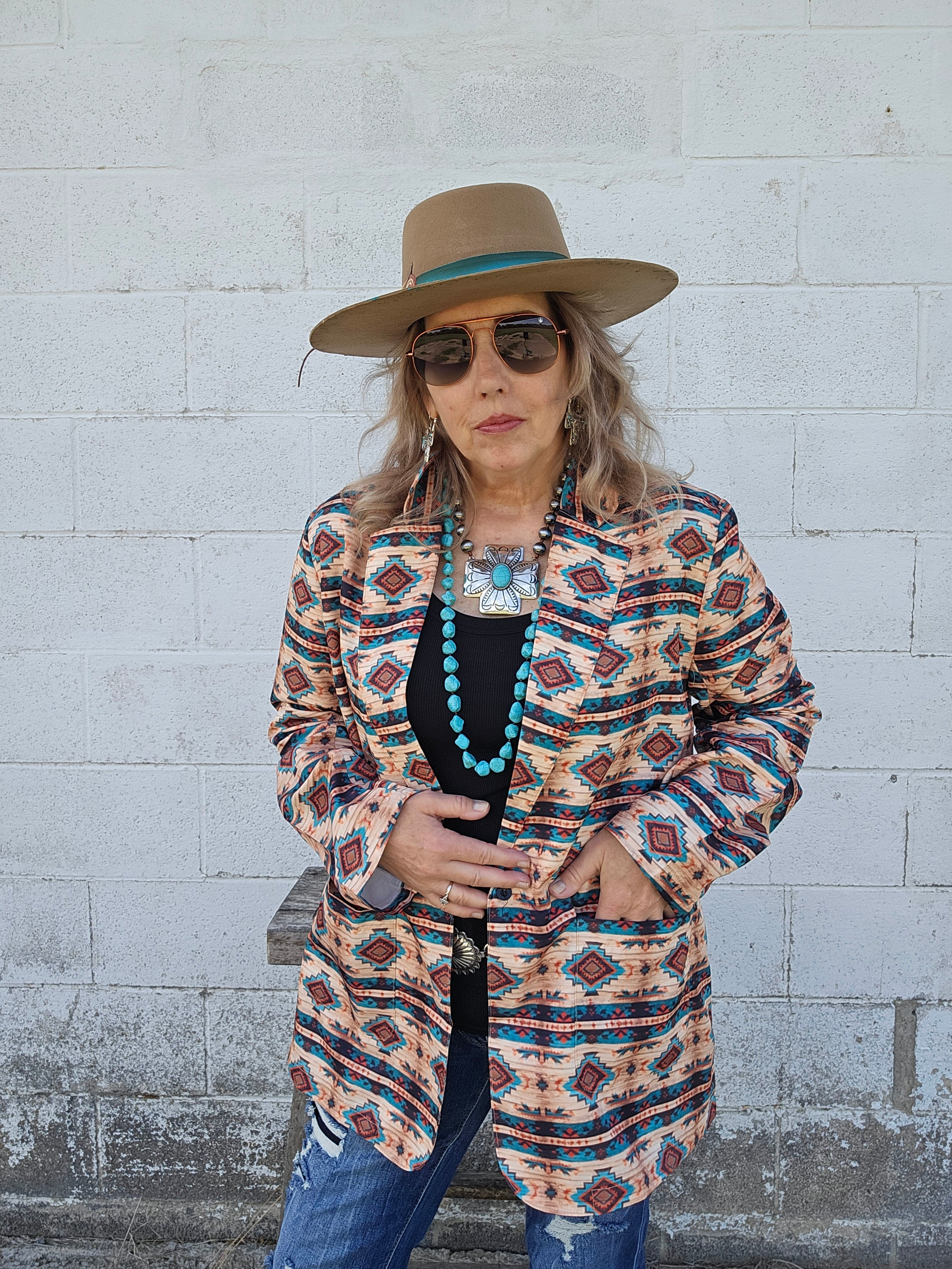 Baha Ranch Arizona Aztec Women's Blazer by Baha Ranch Western Wear - product image 3