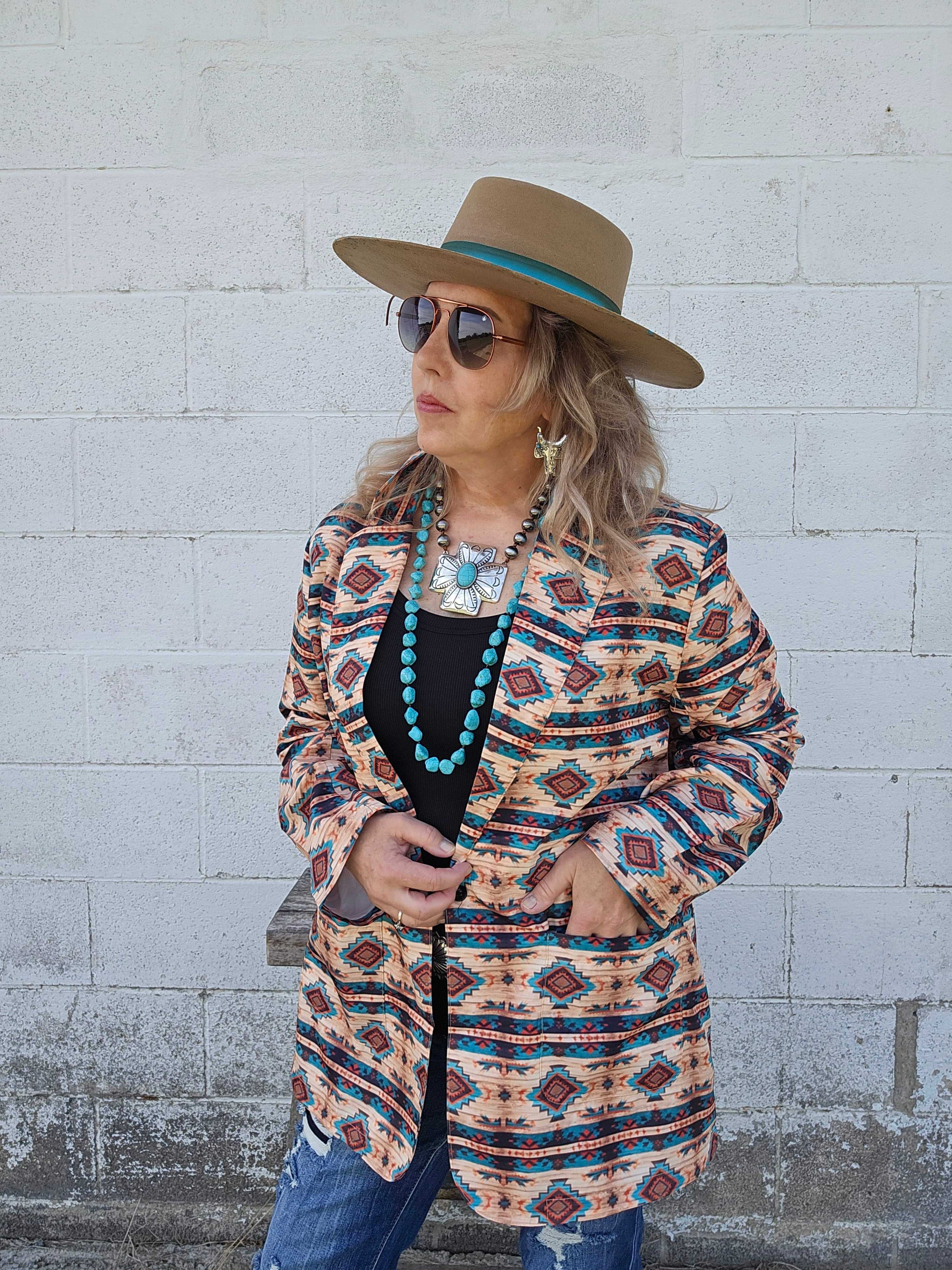Baha Ranch Arizona Aztec Women's Blazer by Baha Ranch Western Wear - product image 5