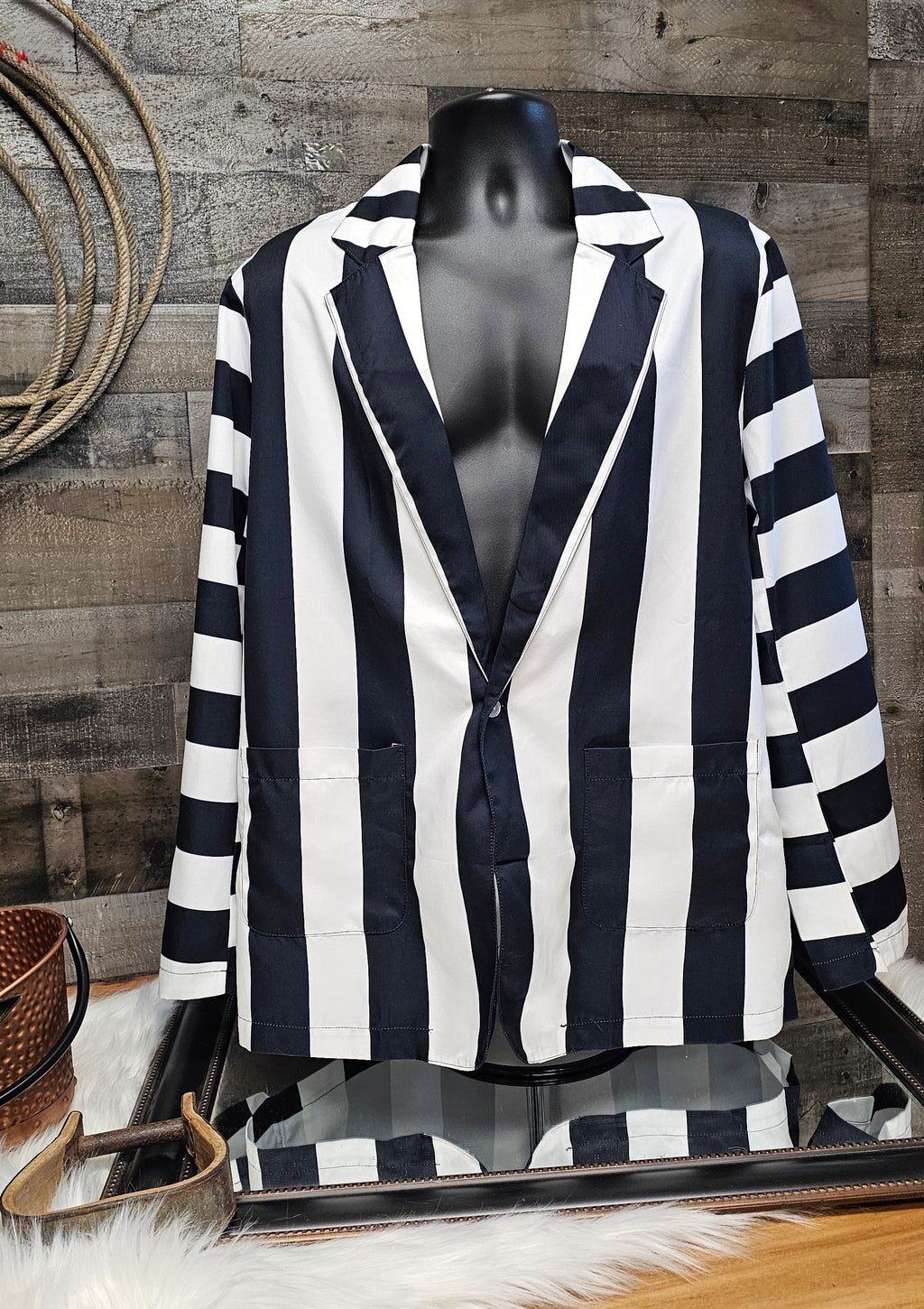 Baha Ranch BeetleJuice Prison Stripe Blazer Women's by Baha Ranch Western Wear - product image 9