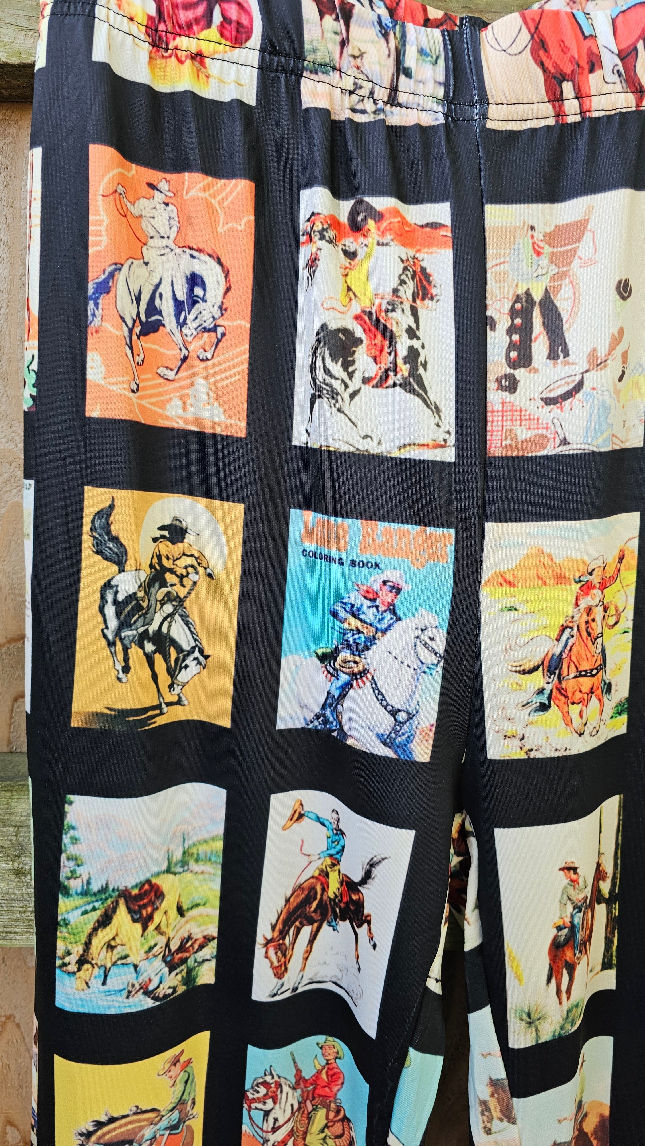 Baha Ranch Vintage Cowboy Collage Western Flare Pants by Baha Ranch Western Wear - product image 6