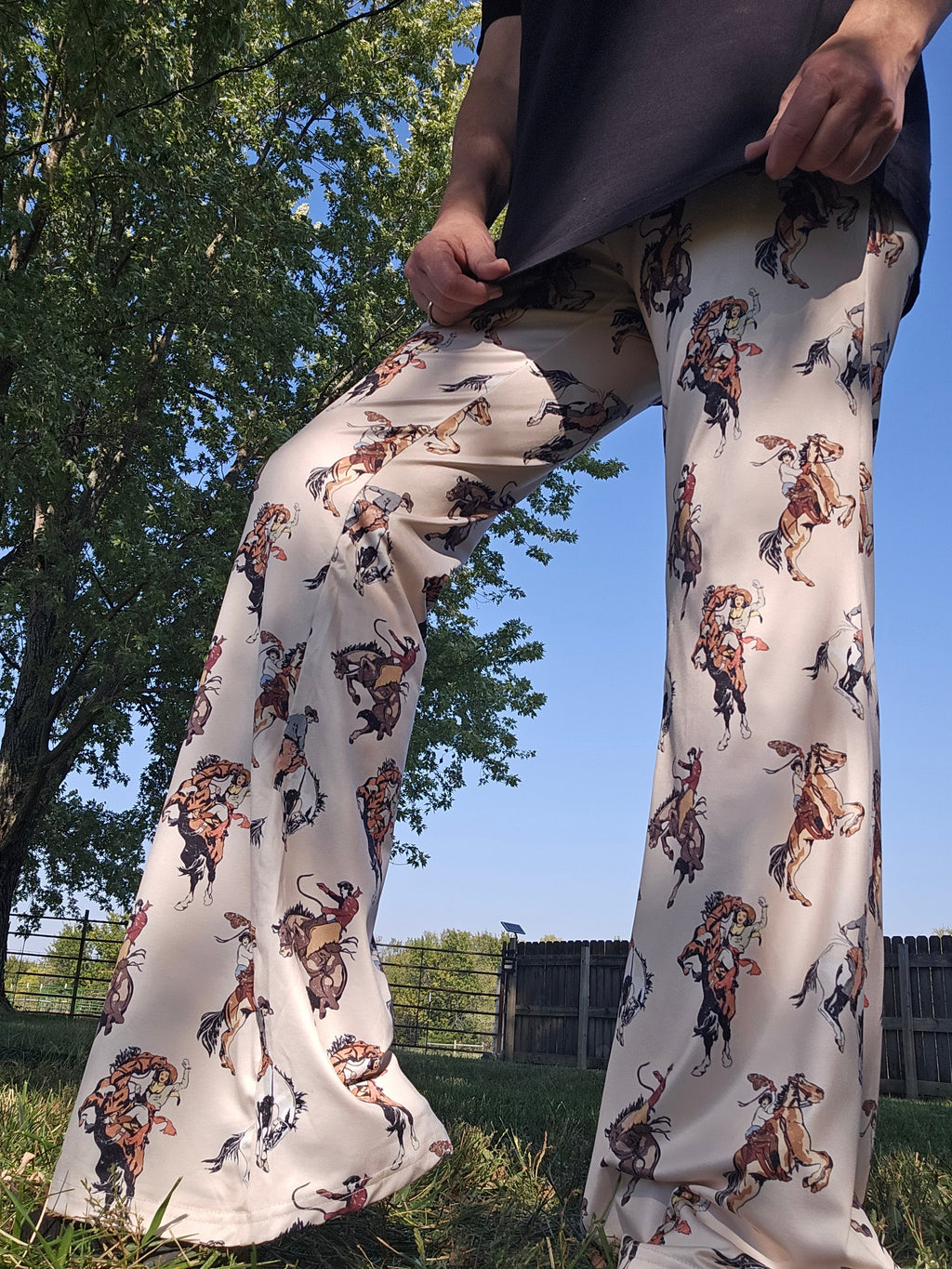Baha Ranch Vintage Rodeo Cowgirl Flare Pants by Baha Ranch Western Wear