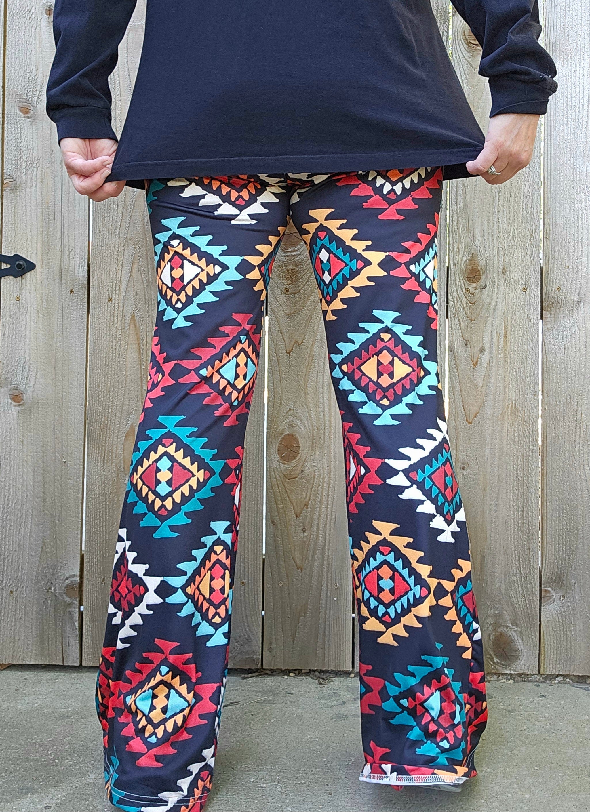 Baha Ranch Colorful Aztec Flare Pants by Baha Ranch Western Wear - product image 3