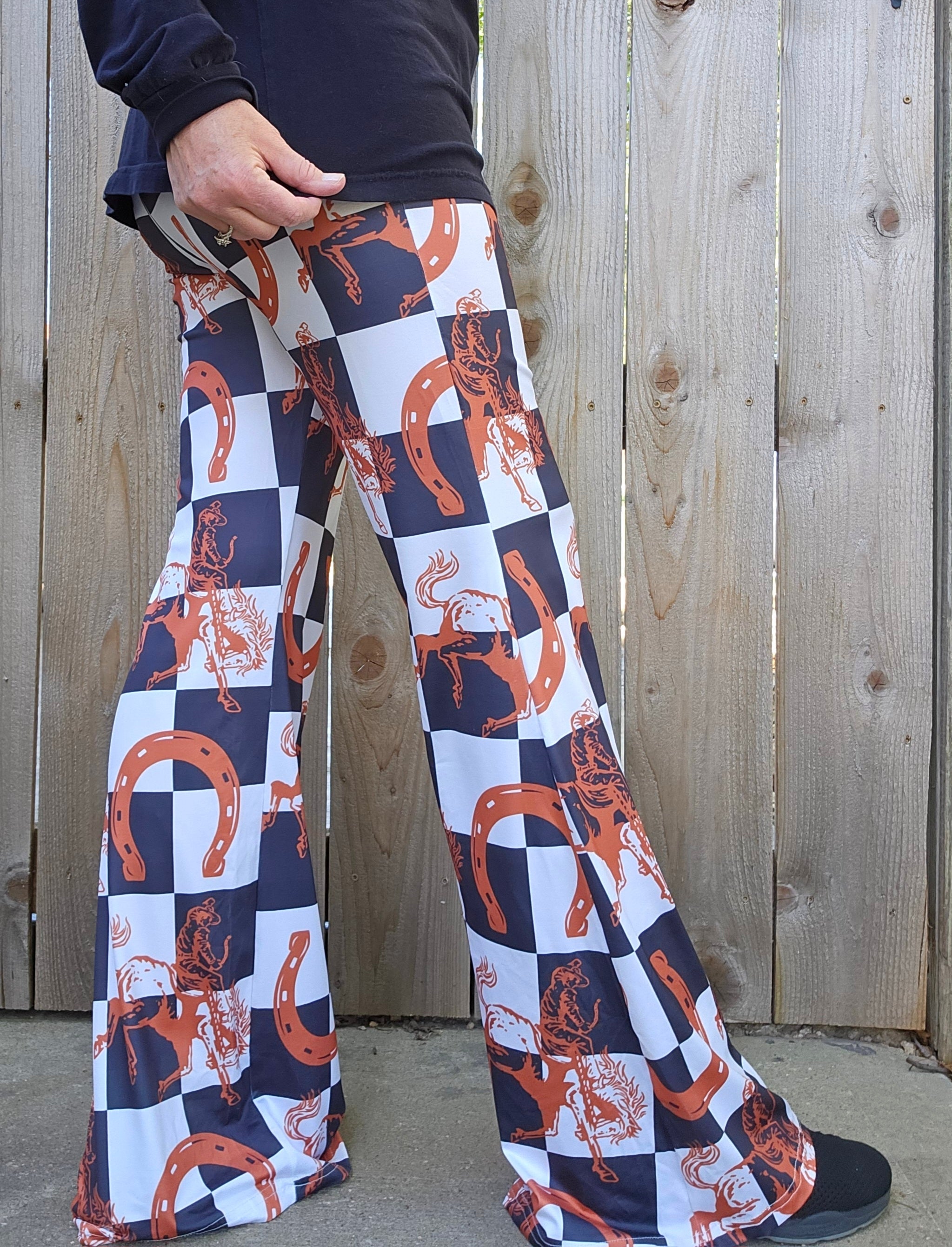 Baha Ranch Checkered Rodeo Flare Pants by Baha Ranch Western Wear - product image 2