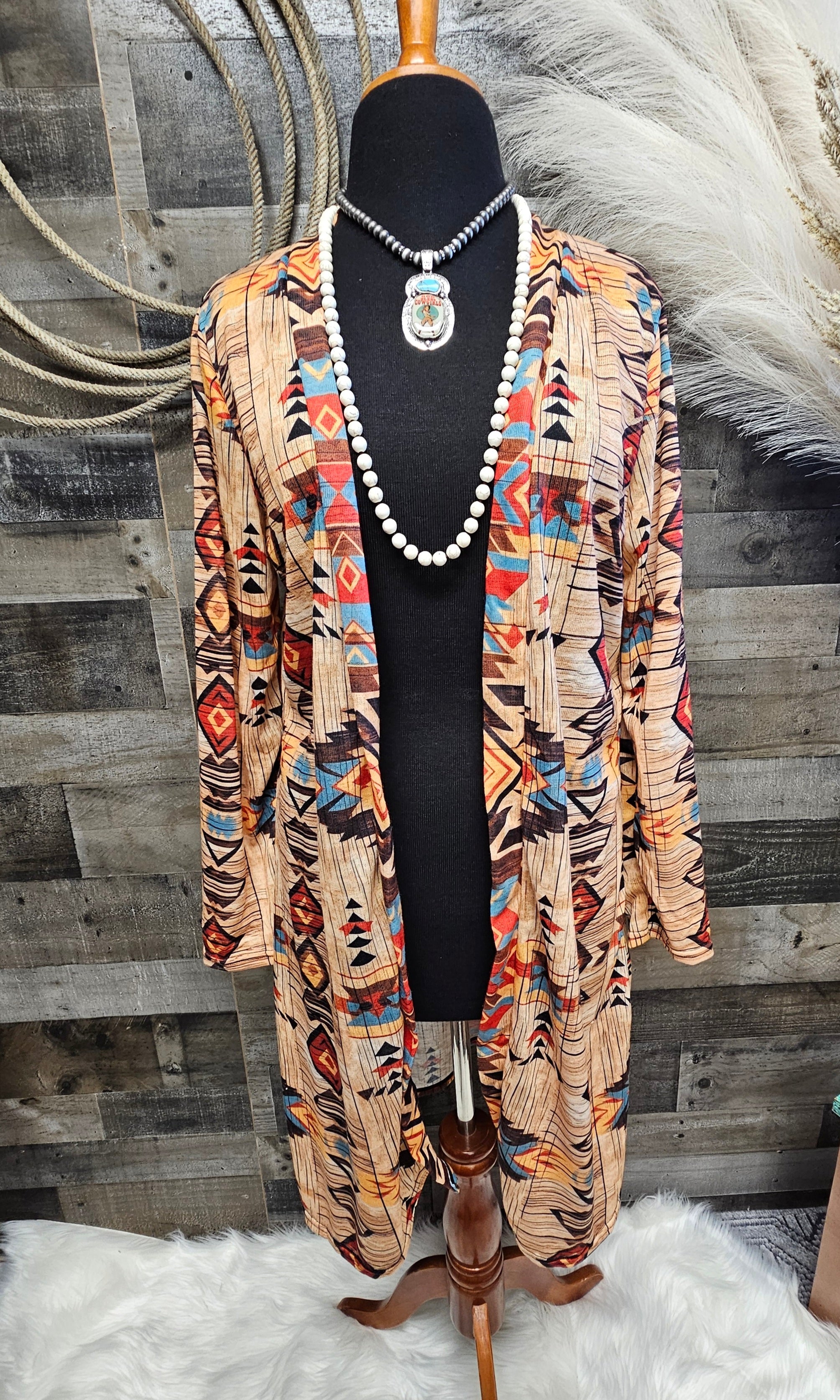 Baha Ranch Sahara Aztec Lightweight Cardigan by Baha Ranch Western Wear