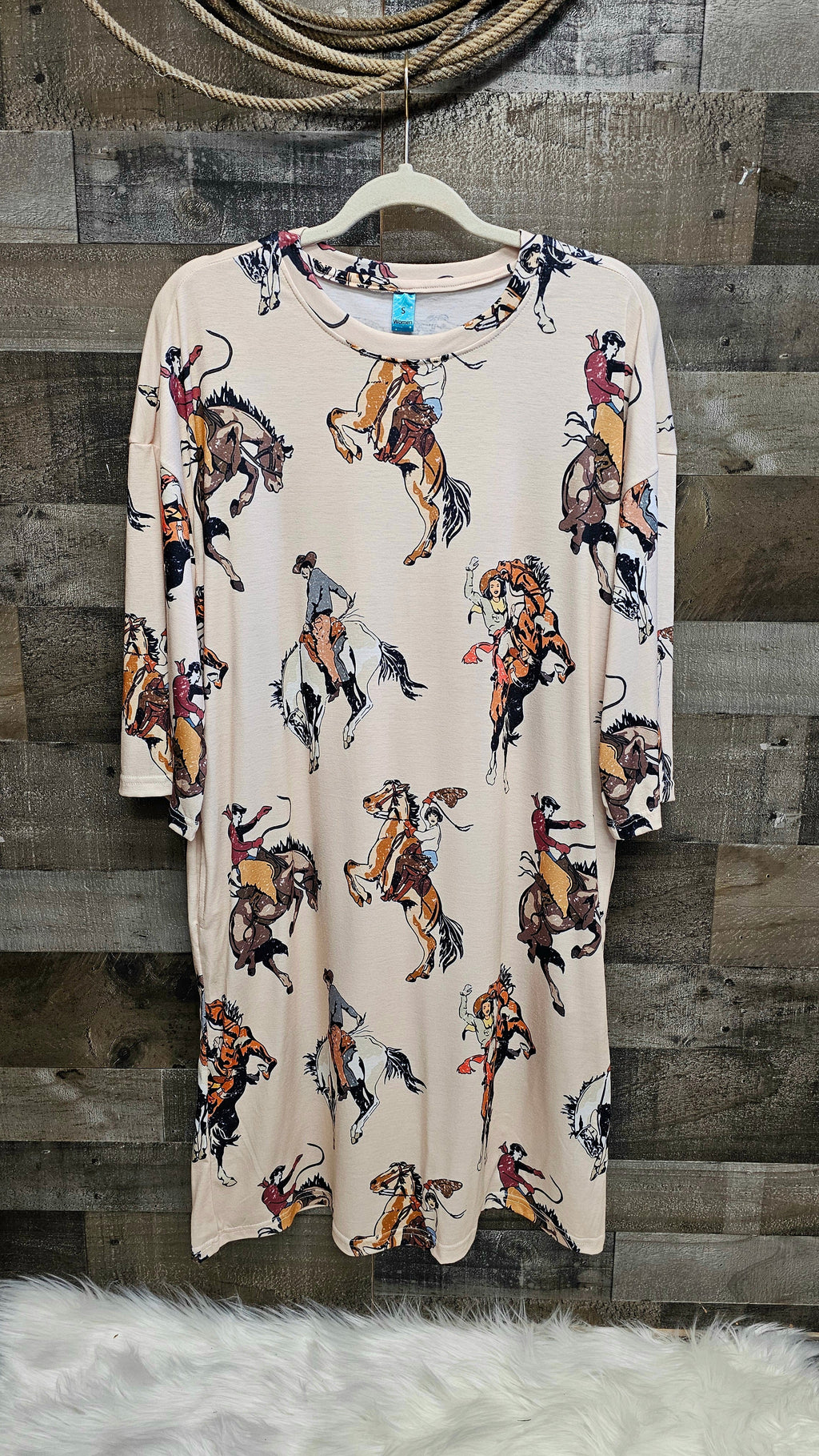 Baha Ranch Vintage Cowgirl Oversized Sleep Shirt by Baha Ranch Western Wear