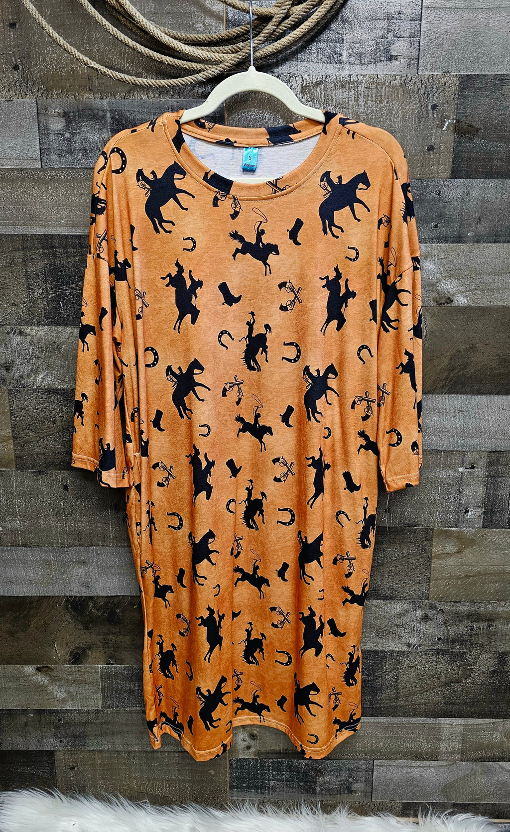 Baha Ranch Lucky Rodeo Oversized Sleep shirt by Baha Ranch Western Wear