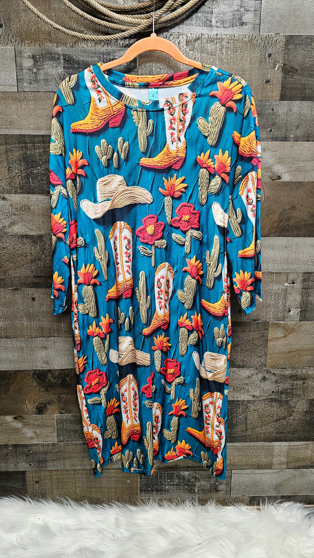 Baha Ranch Boots Cactus Hats Oversized Sleep Shirt by Baha Ranch Western Wear