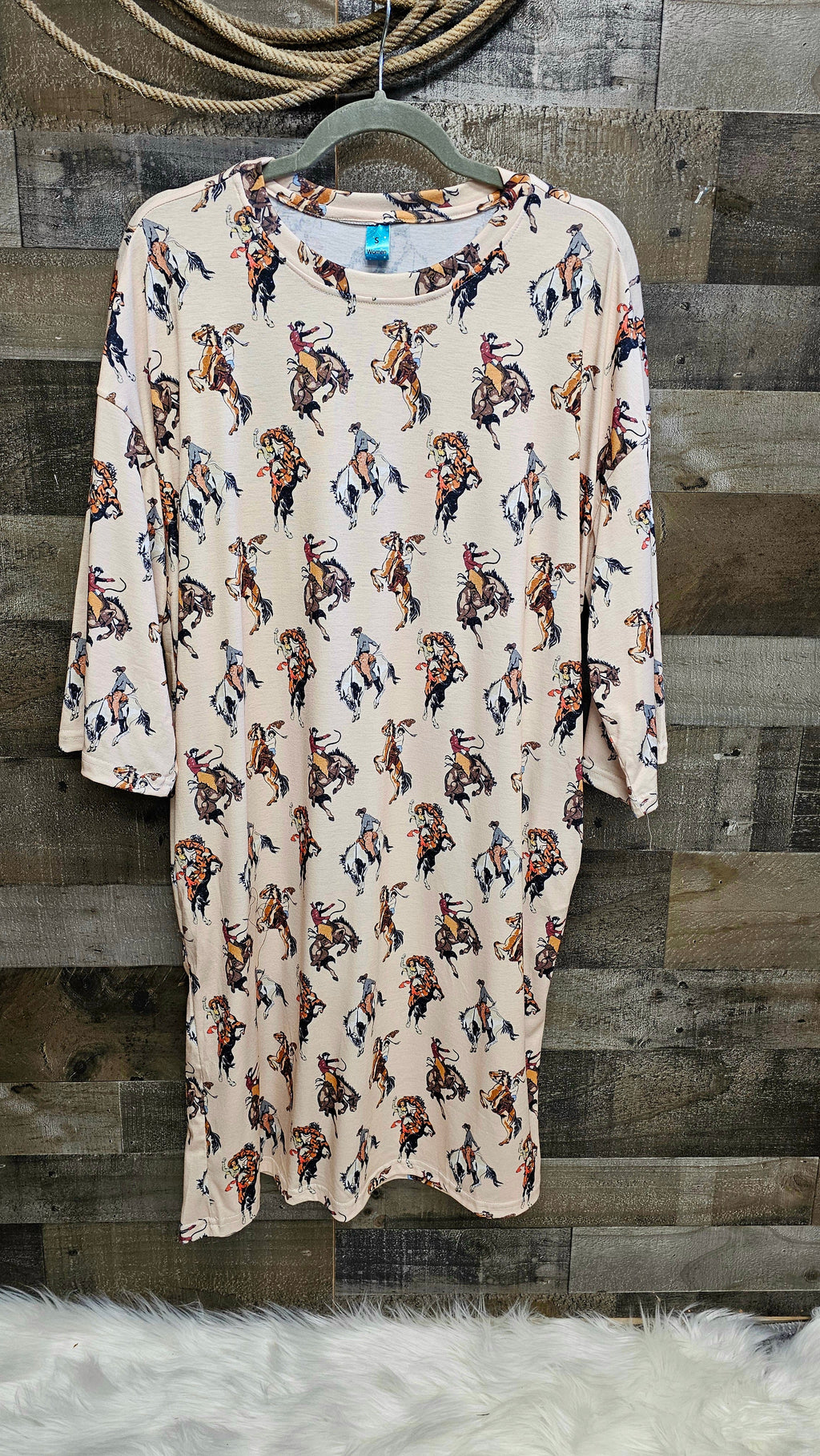 Baha Ranch Vintage Cowgirl Oversized Sleep Shirt by Baha Ranch Western Wear