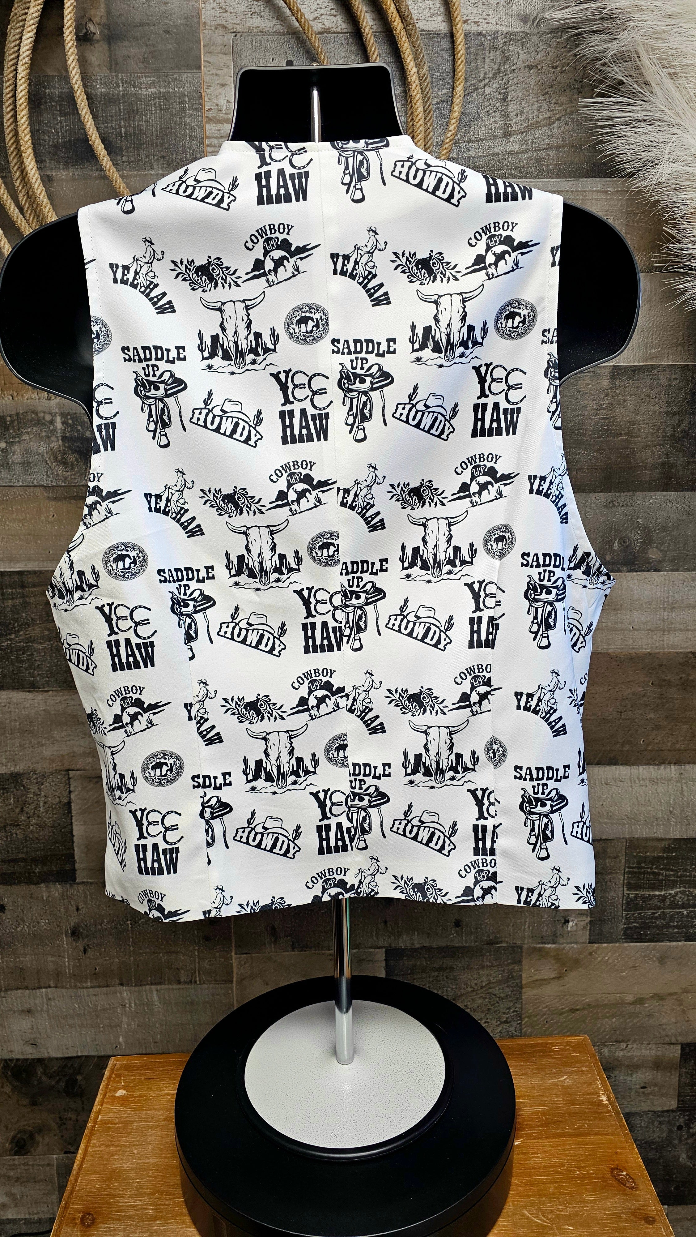 Baha Ranch Cowboy Print Men's Western Vest by Baha Ranch Western Wear - product image 7