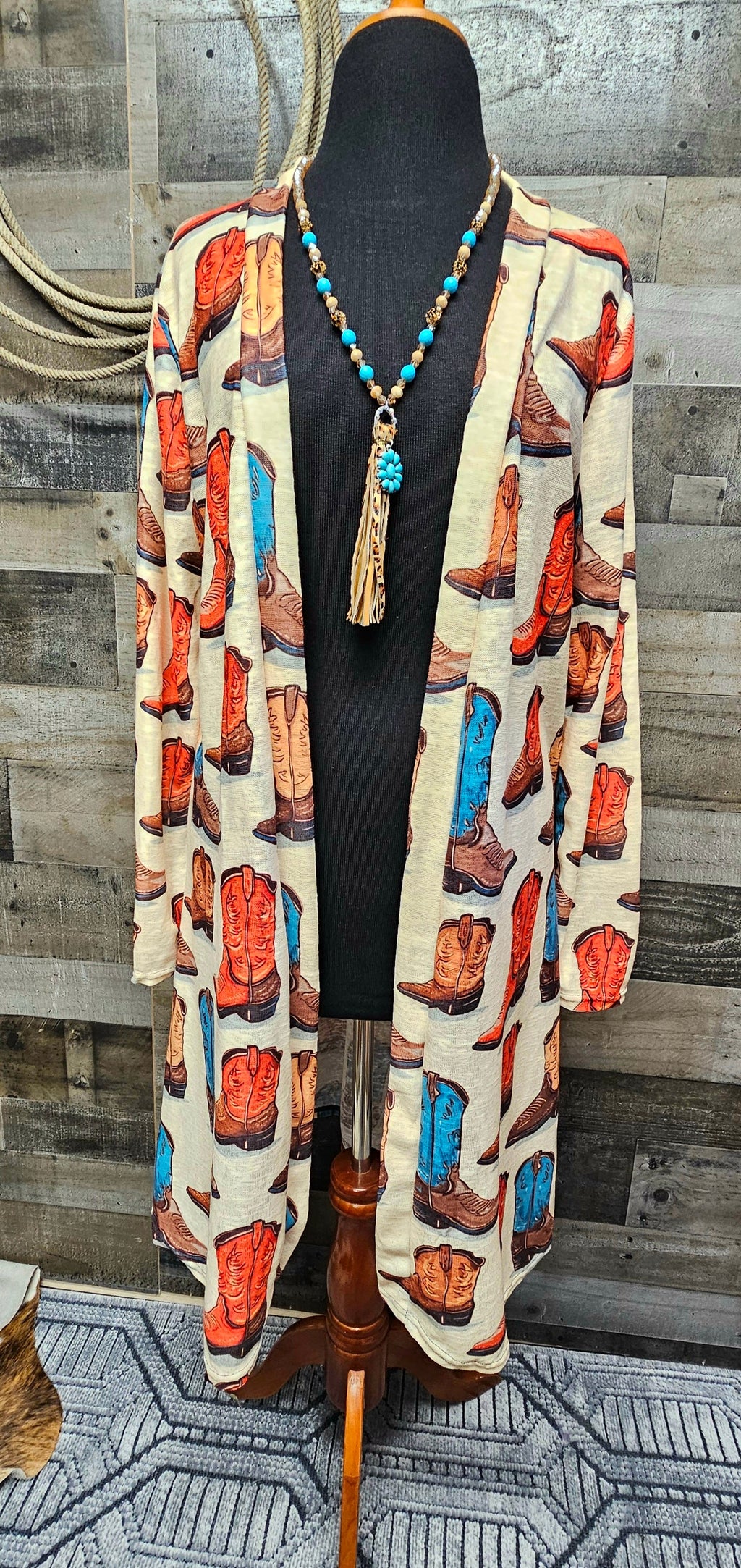 Baha Ranch New Got My Boots Lightweight Cardigan by Baha Ranch Western Wear