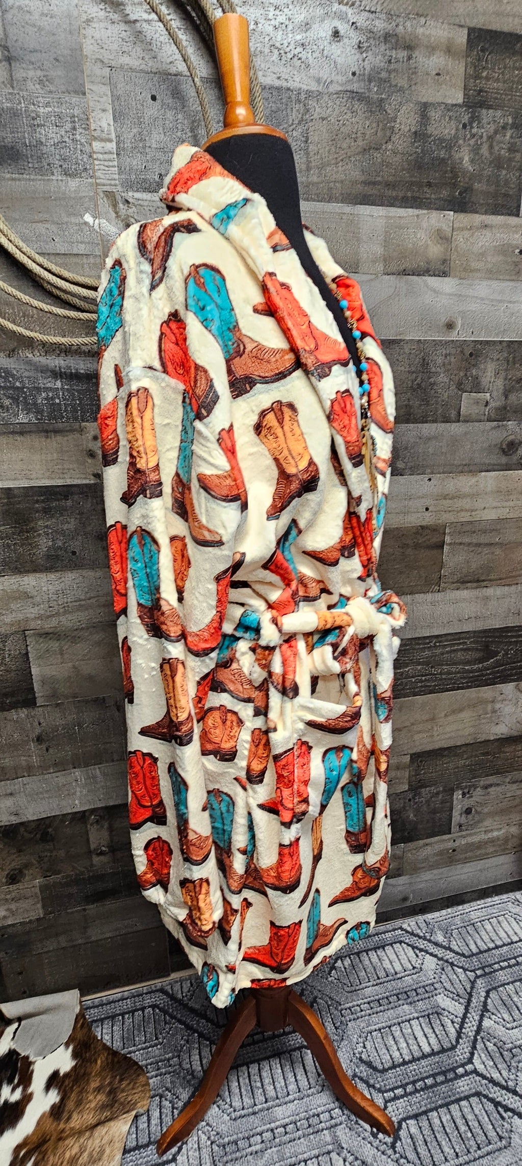 Baha Ranch Got My Boots Western Bath Robe by Baha Ranch Western Wear - product image 4