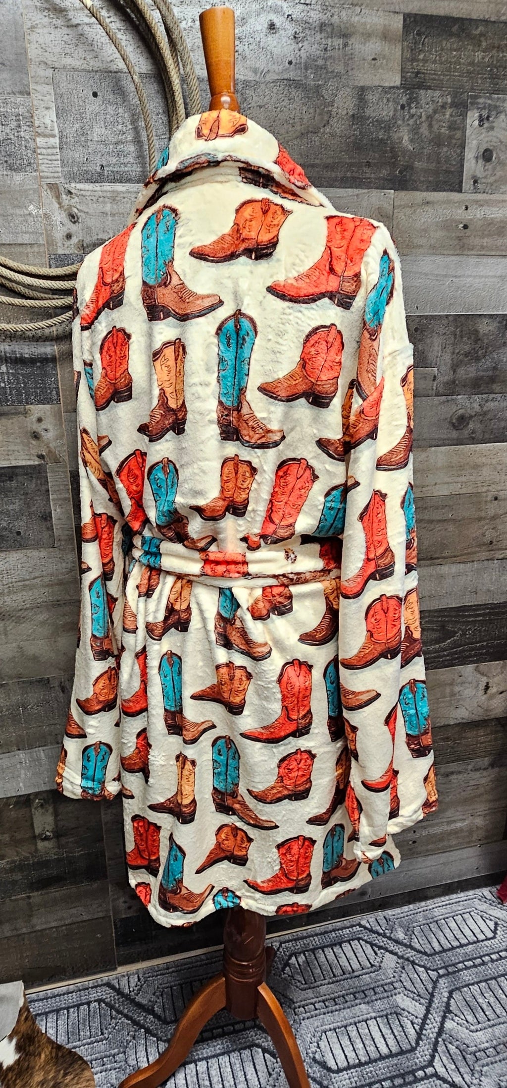 Baha Ranch Got My Boots Western Bath Robe by Baha Ranch Western Wear - product image 3