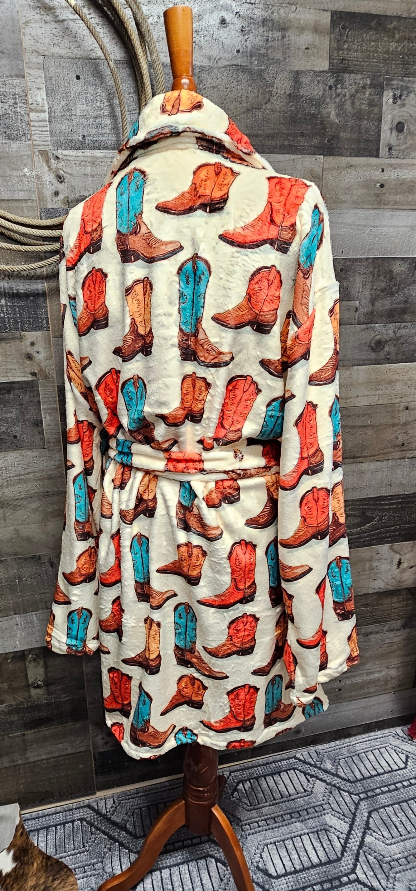 Baha Ranch Got My Boots Western Bath Robe by Baha Ranch Western Wear - product image 3